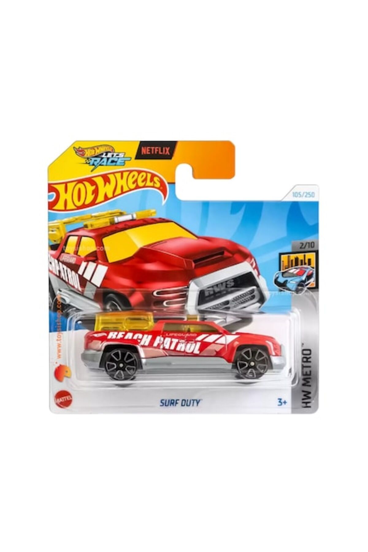 Masinuta Metalica Hot Wheels, Surf Duty, Colectia HW Metro - Editia 2024, Rosu, 1:64