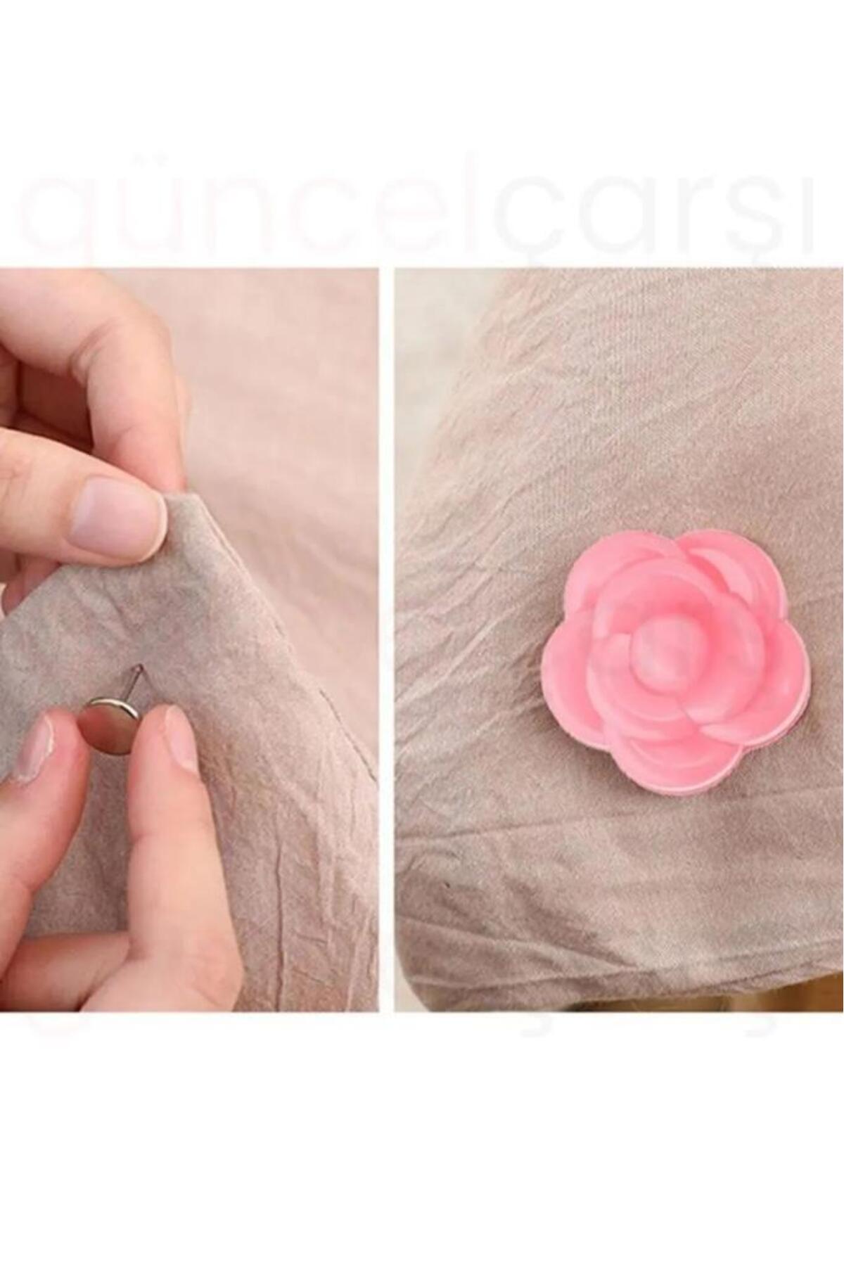 Genel Markalar Gül Desenli Yorgan Çarşaf Nevresim Perde Sabitleyici 8 Adet fotoğrafı 3 (önizleme)