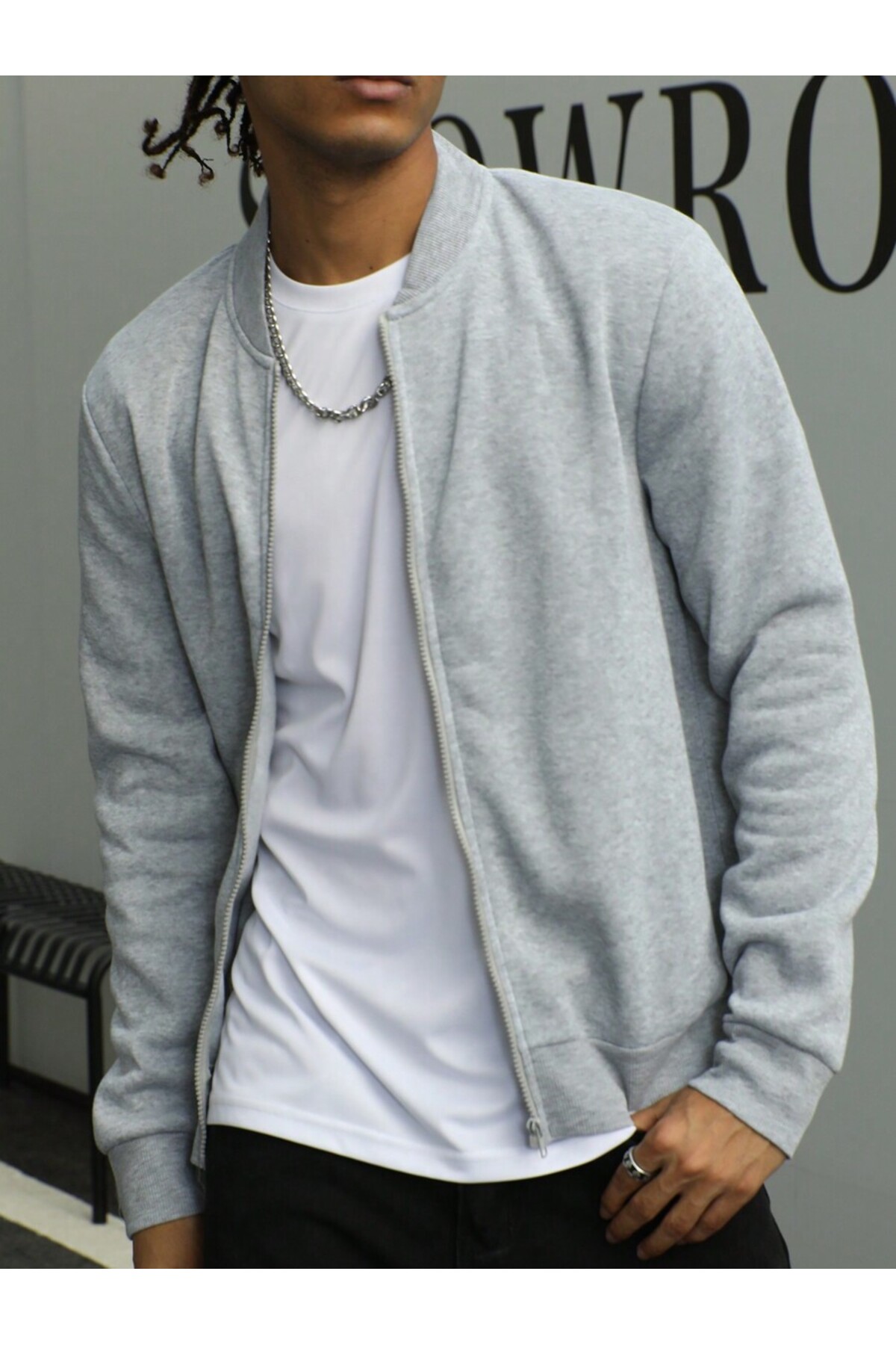 MOONBULL  Erkek Fermuarlı Sweatshirt