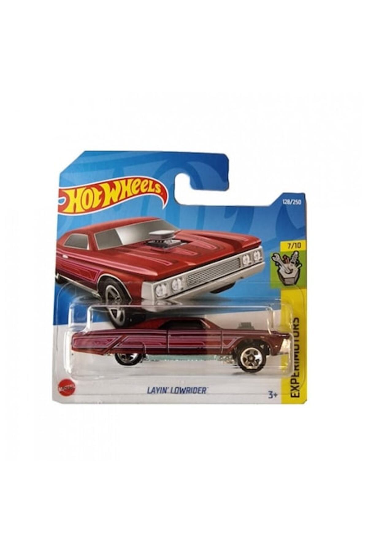Masinuta metalica Hot Wheels, Layin Lowrider, Visiniu, Scara 1:64