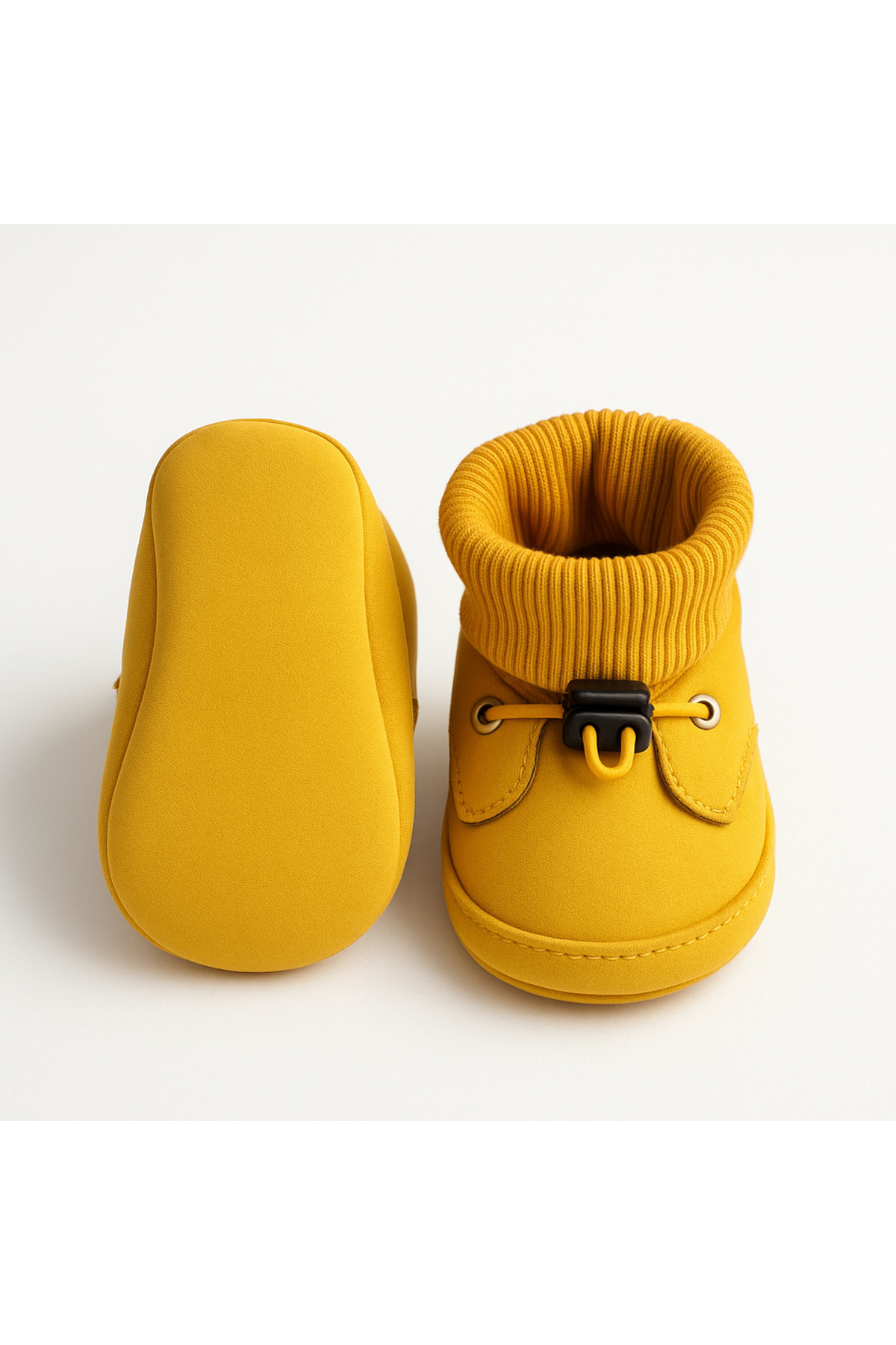 mini mia-Cool Steps Yellow Baby Booties – Adjustable Design, Stylish and Comfortable Steps 2