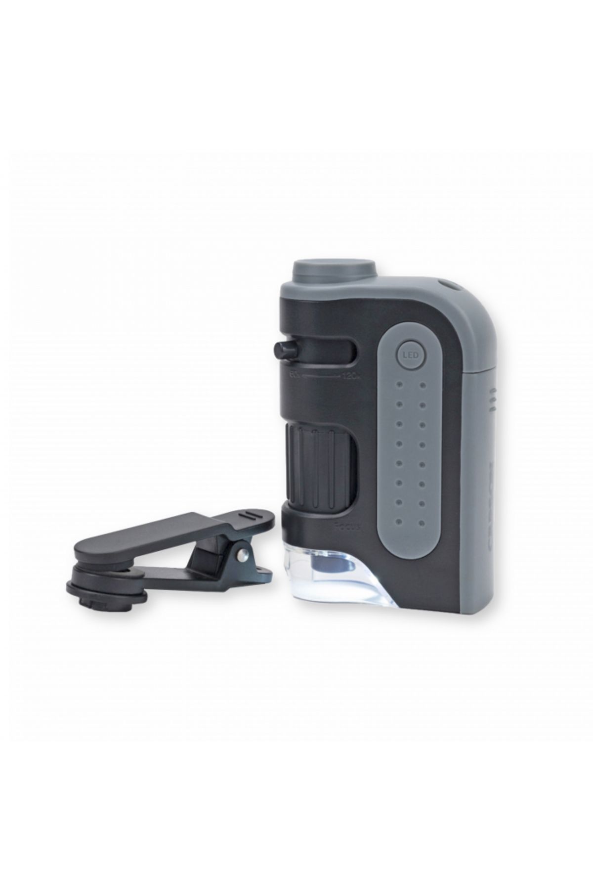 Carson-Pocket Microscope with LED, 60-120x Magnification, Smartphone Adapter, MicroBrite 1