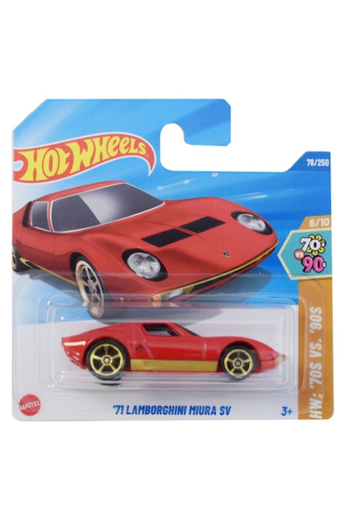 Masinuta Metalica Hot Wheels '71 Lamborghini Miura SV, 1:64