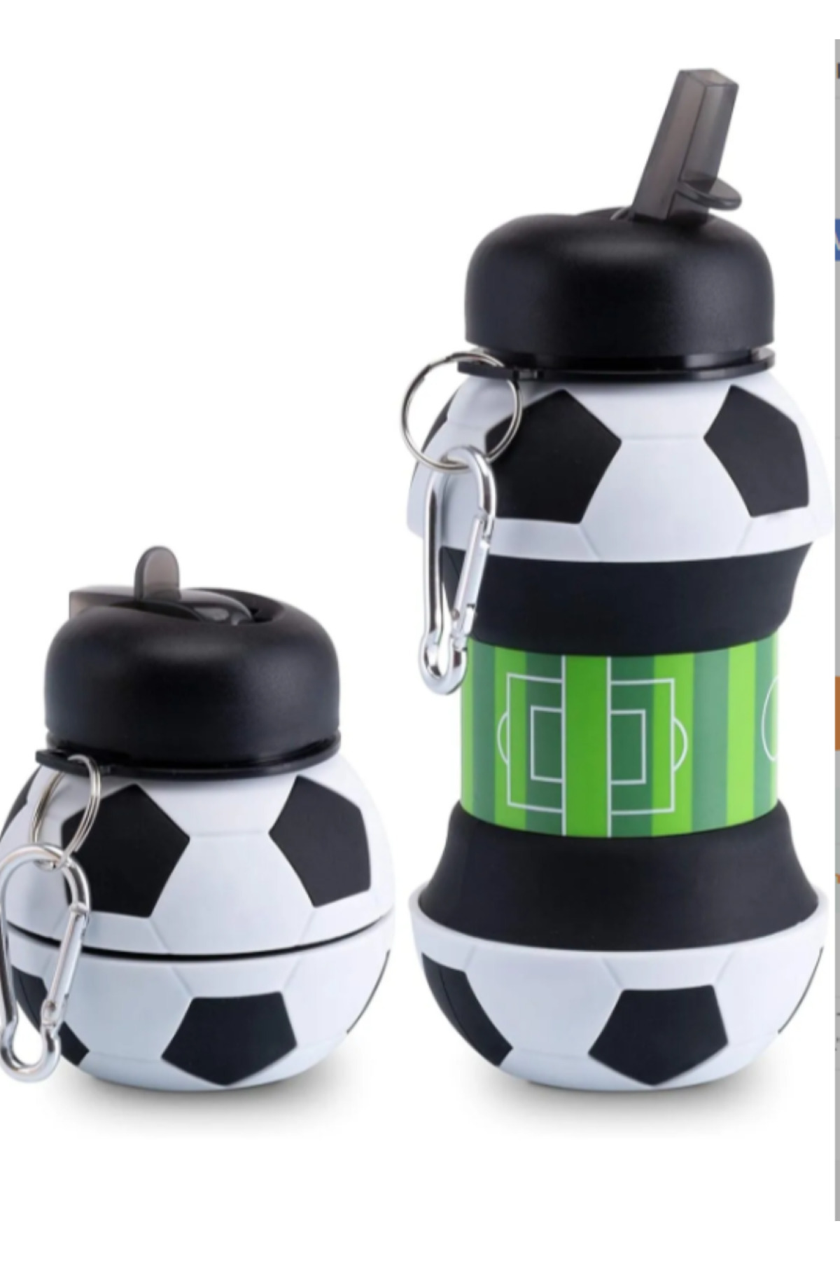 çt çeçem ticaret Sili̇kon Matara 550ml Sizdirmaz Katlanabi̇li̇r Okul Ofi̇s Kamp Seyahat Suluk Matara