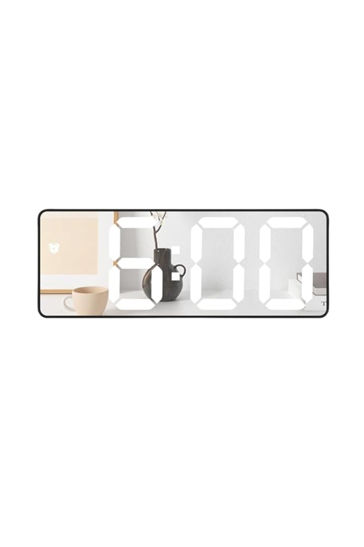 Generic-WANCHIY Digital Alarm Clock, LED Display Mirror Clock, Dual Alarms, Modern Electronic Clock for Bed 1