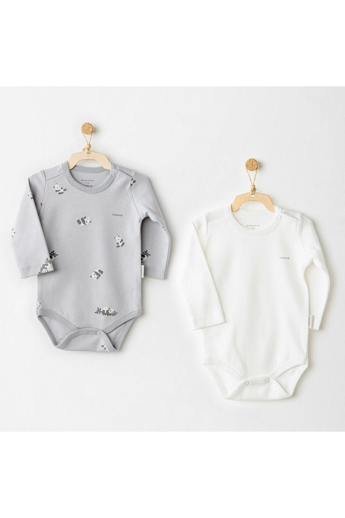 andywawa Ac26036 Keep Smiling 2'li Badi Grey