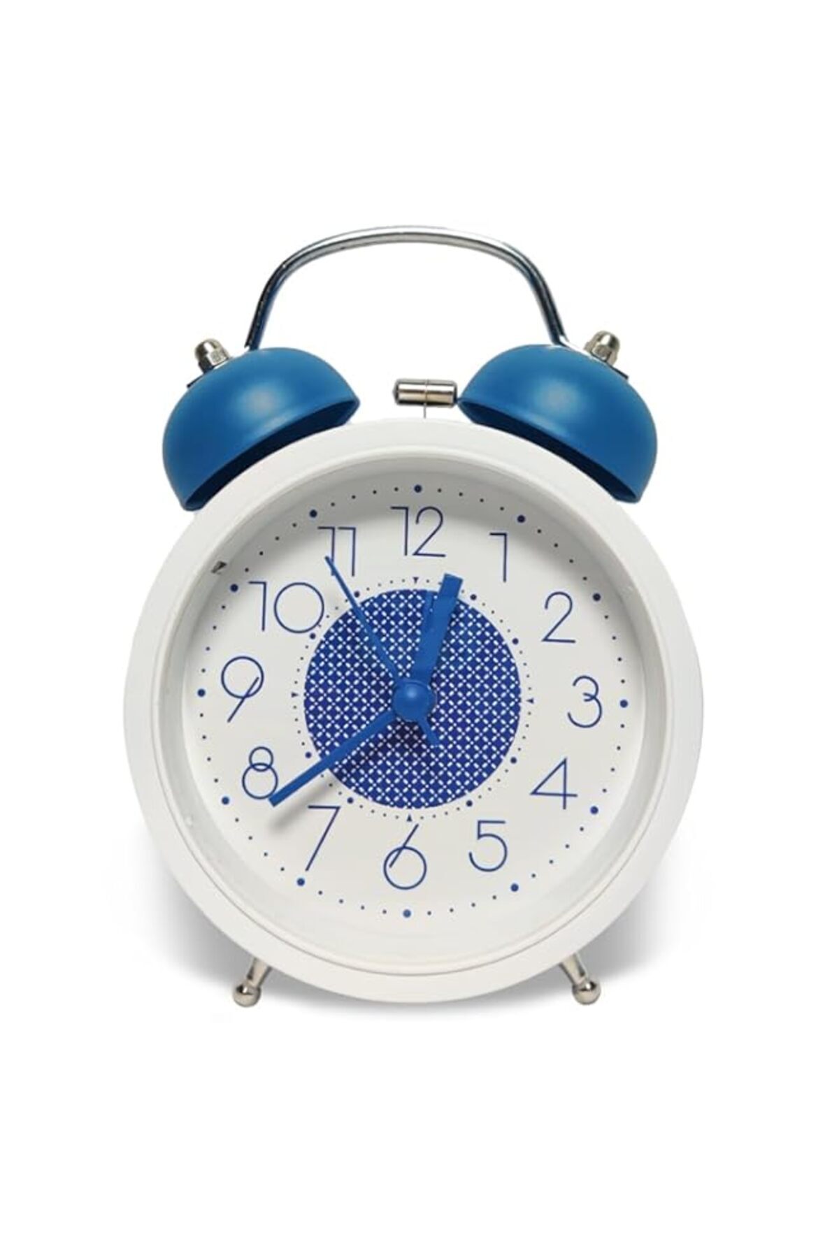 Generic-Trin Trin Twin Bell Table Alarm Clock, Premium Quality Small Analog Silent Desk Alarm Clocks, 4-Inc 1