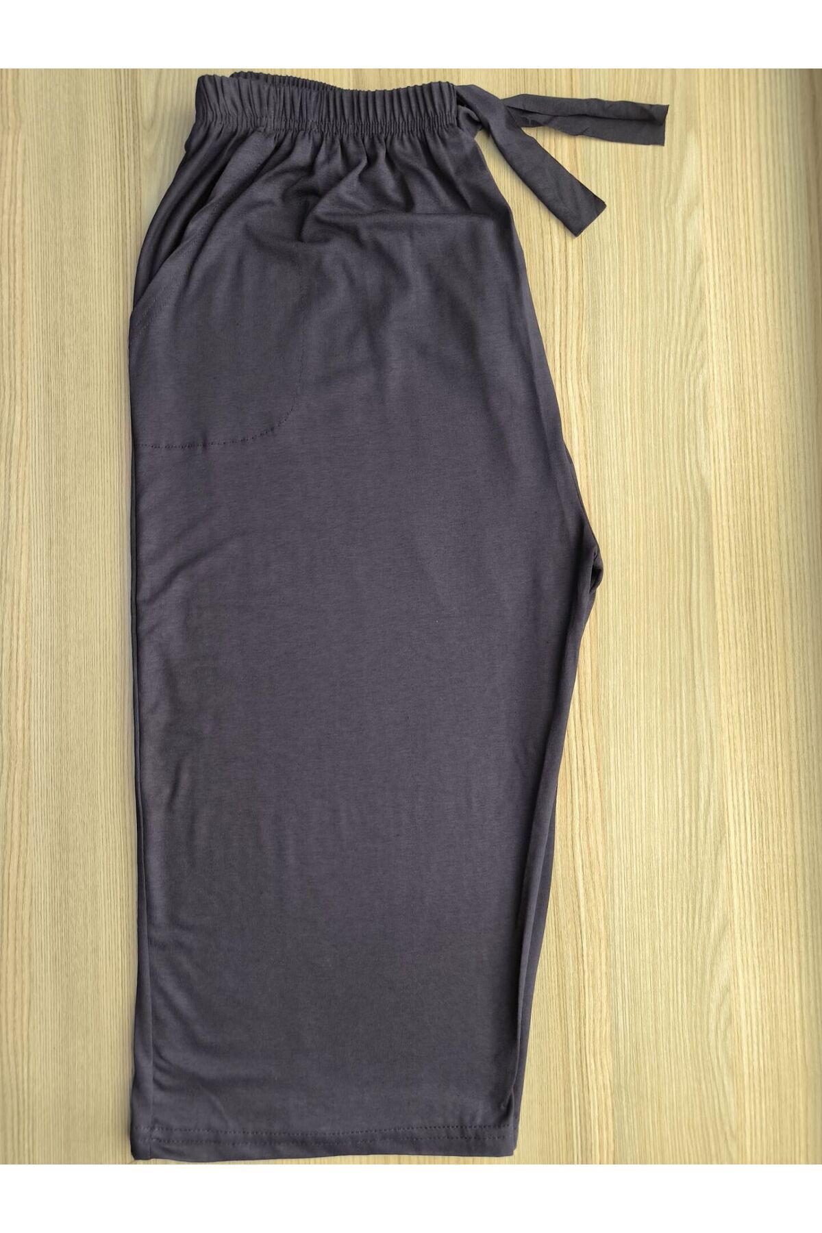 FRESCO SCARFS-Plus Size Cotton Lycra Viscose Thin Summer Pocket Combed Cotton Capri Pajama Pants 2