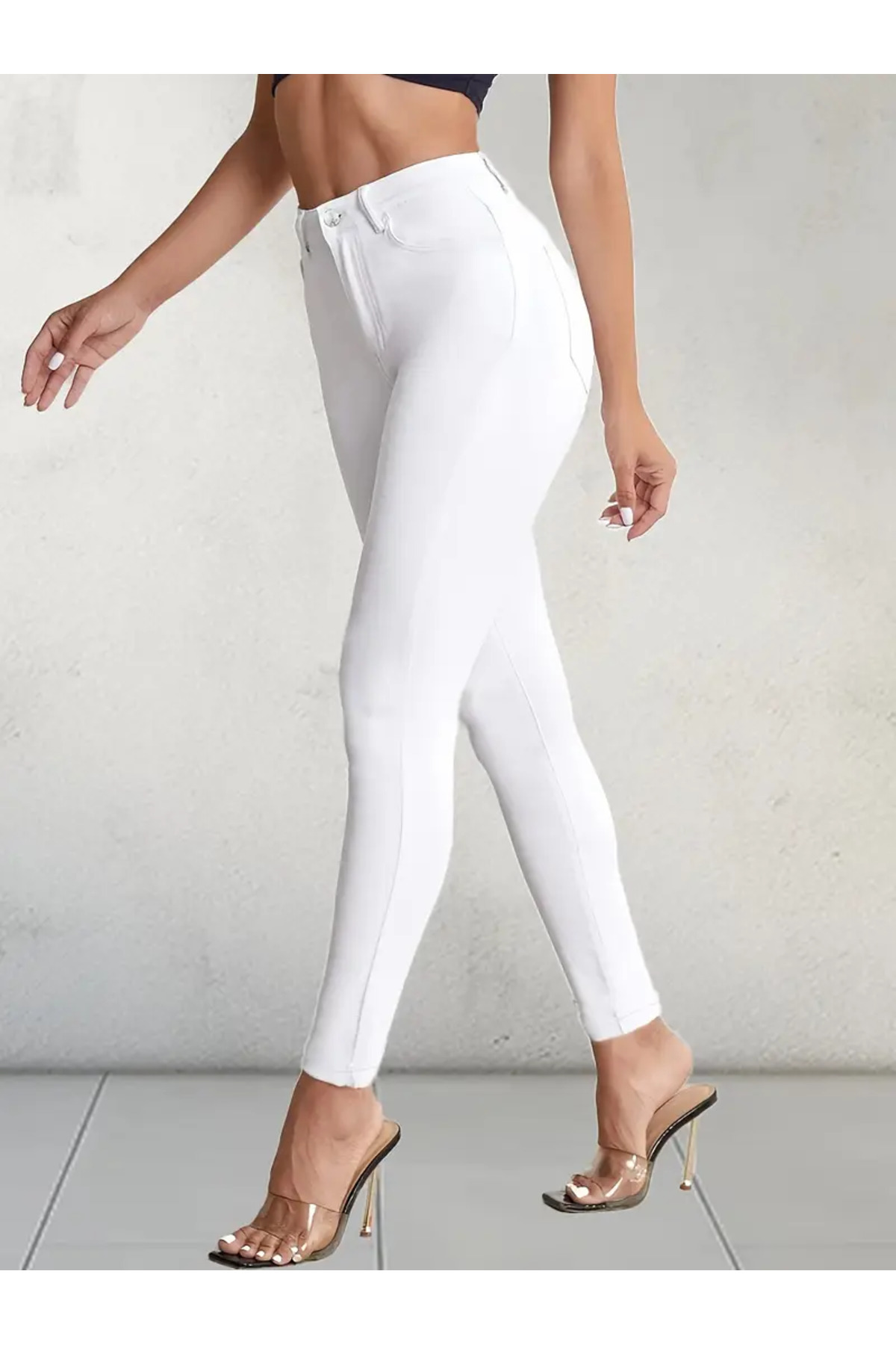 Astrid Women's White Jeans Skinny Jean High Waist Denim Jeans