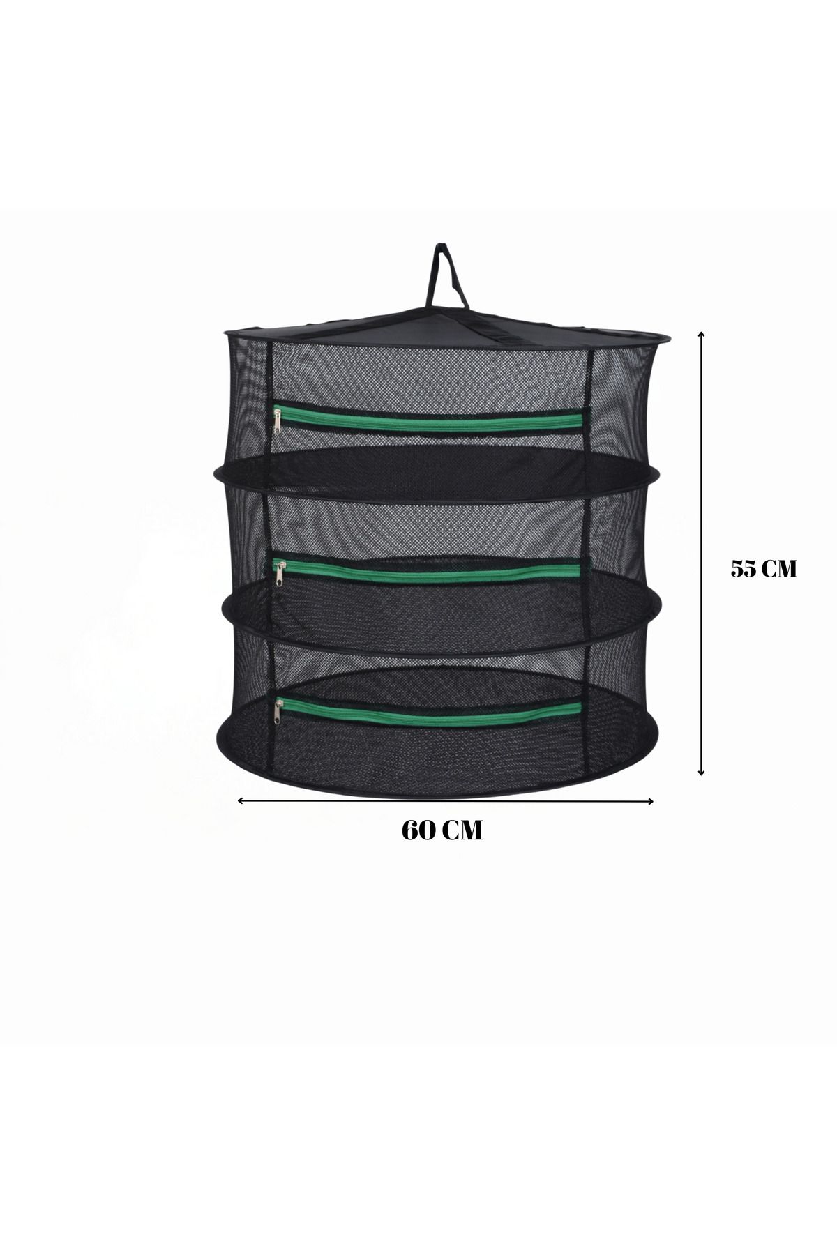 ULZKA-Luxury 3 Layer Zippered Fruit and Vegetable Drying Net |   Foldable Fruit Vegetable Natural Drying Basket 2