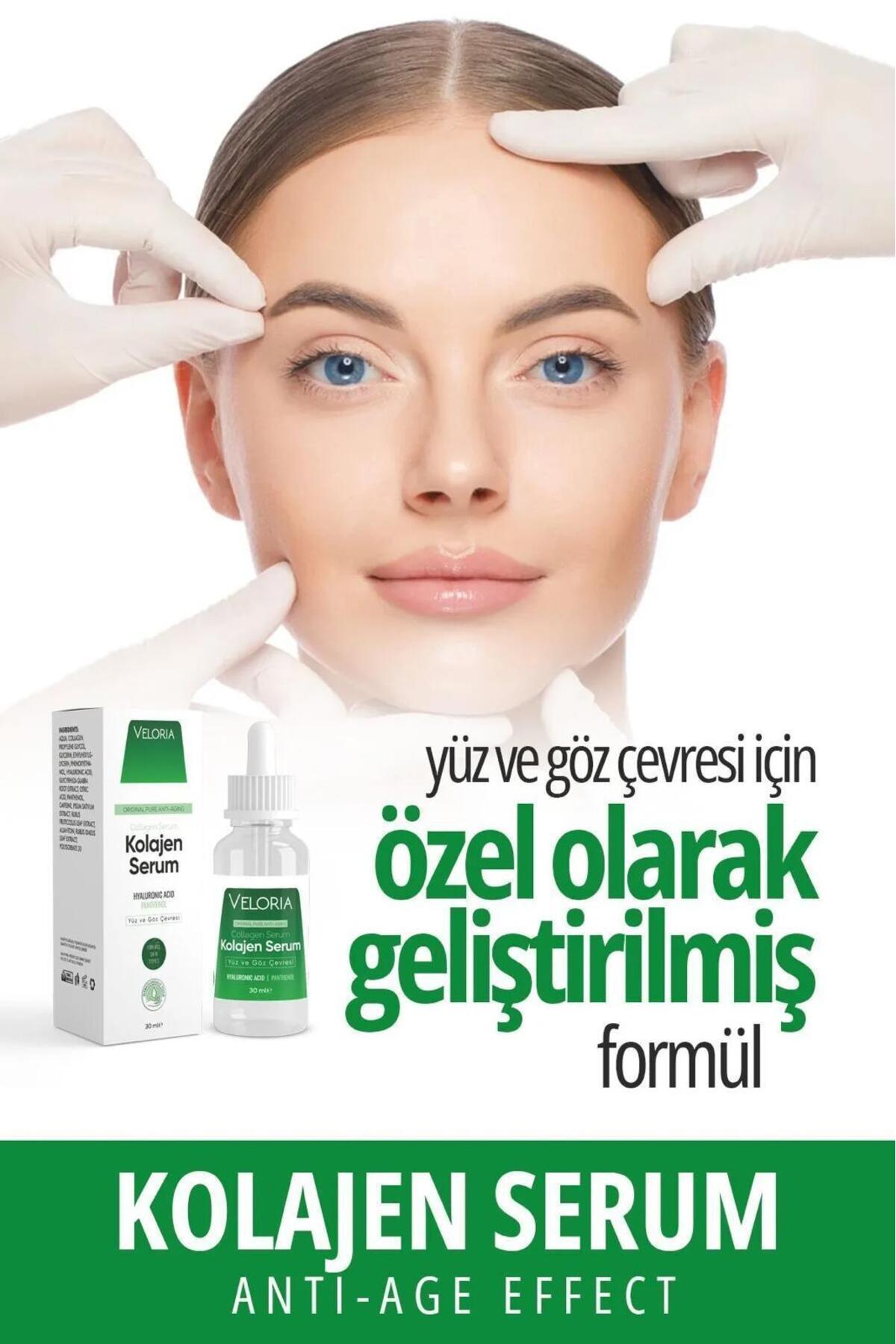 Veloria Cosmetics سرم کلاژن سفت کننده، مغذی، ترمیم کننده و ضد پیری با اثر بوتاکس، 30 میلی لیتر — 555645