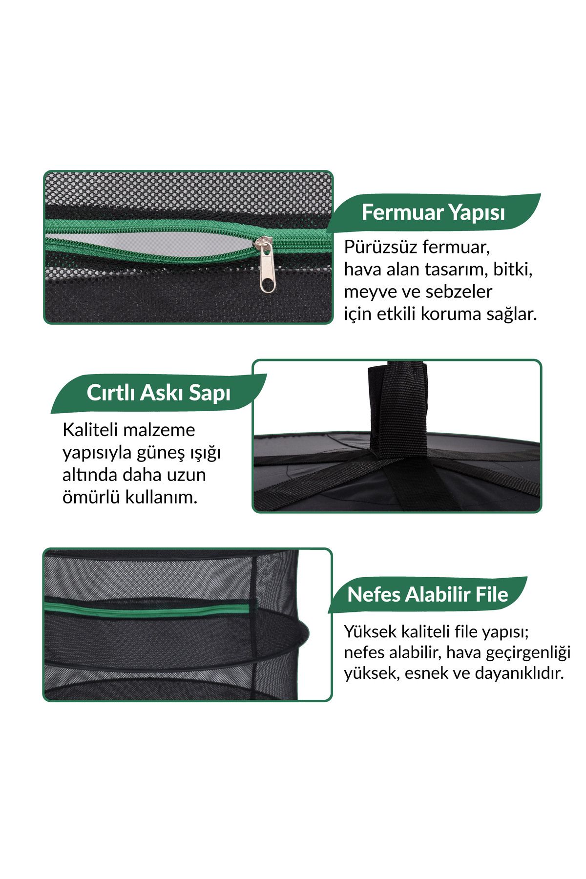 ULZKA-Luxury 3 Layer Zippered Fruit and Vegetable Drying Net |   Foldable Fruit Vegetable Natural Drying Basket 3