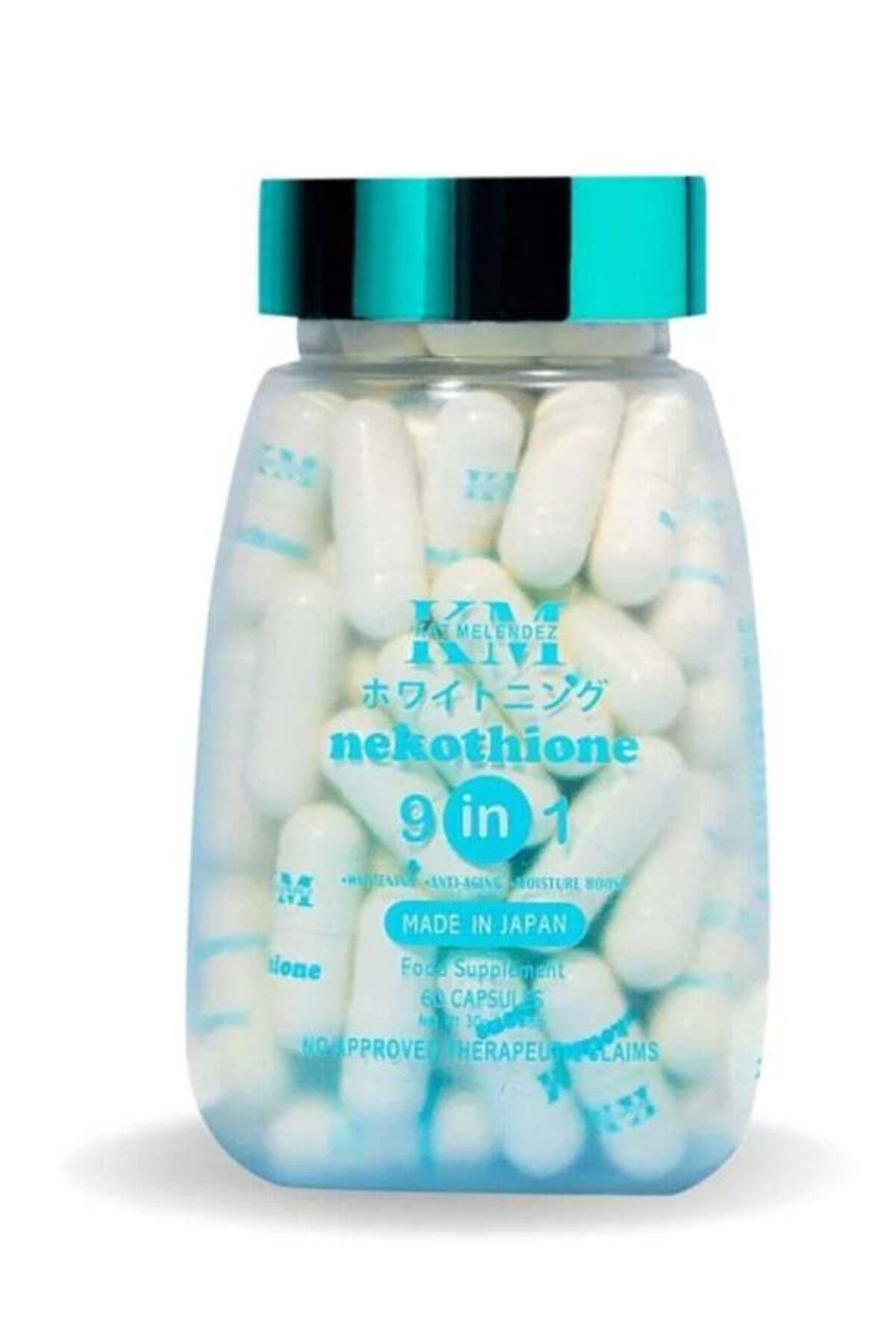 KM-Nekothione 9-in-1 Food Supplements, Whitening, Anti-Aging, and Moisture Boost, 60 Capsules for Co 1