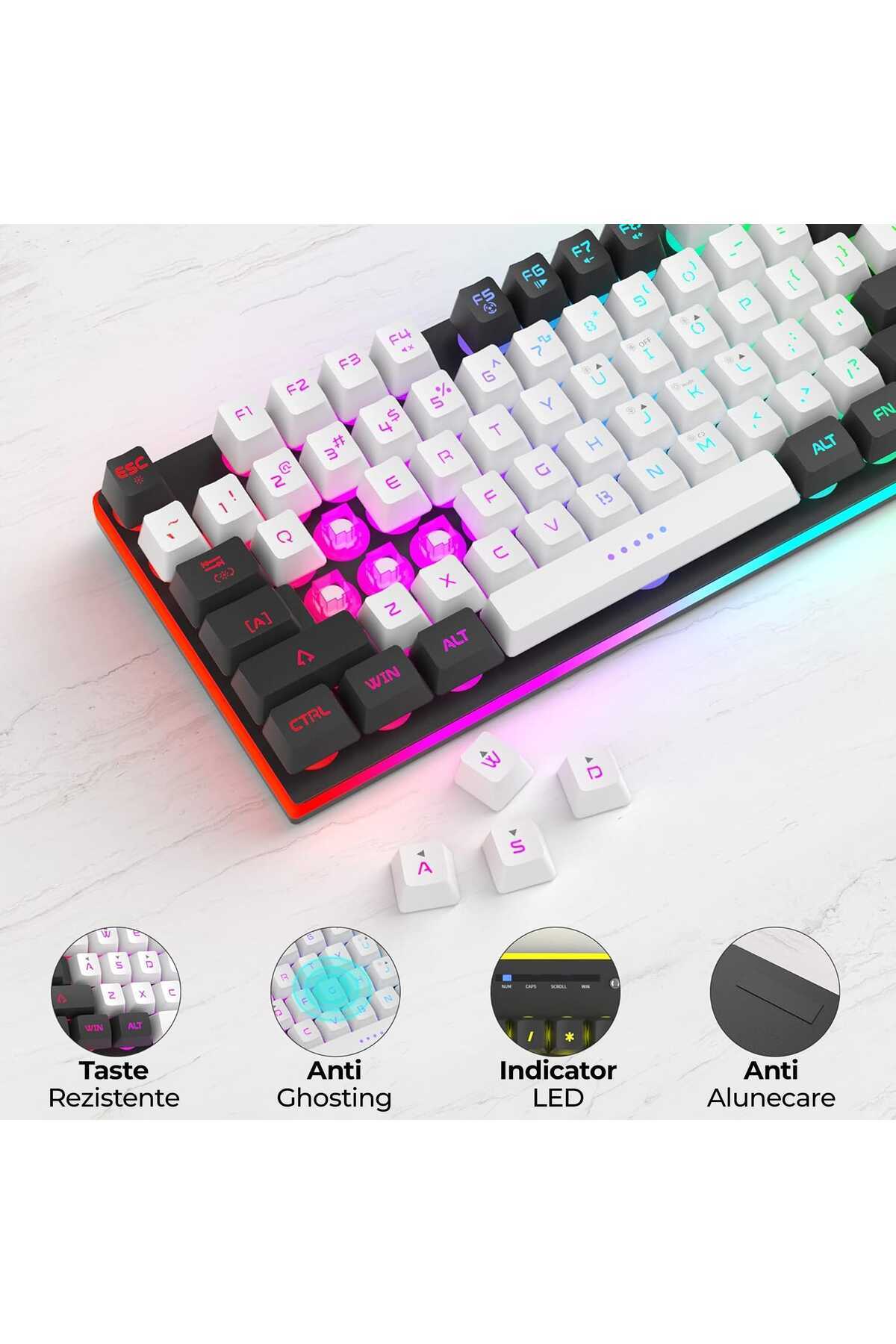 Timebox-Keyboard Kit, Gaming Mouse, , RGB, 104 keys, wired, 7 colors and lighting modes, Ergonomic Design, M 5