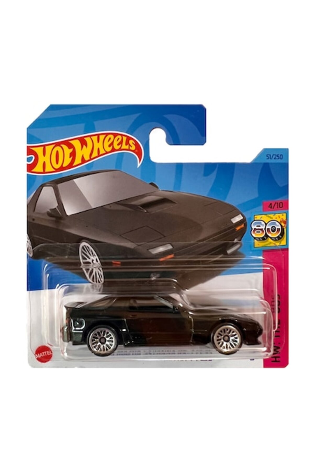 Masinuta metalica Hot Wheels, '89 Mazda Savanna RX-7 FC35 1:64, Negru