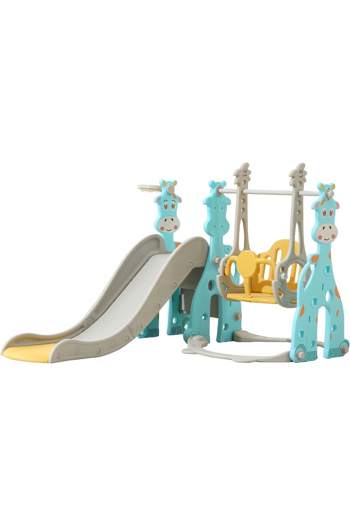 Sheinhome-Kids Swing And Slide Set Indoor Toddler Slide Set With Basketball Hoopr for Children Playground 2