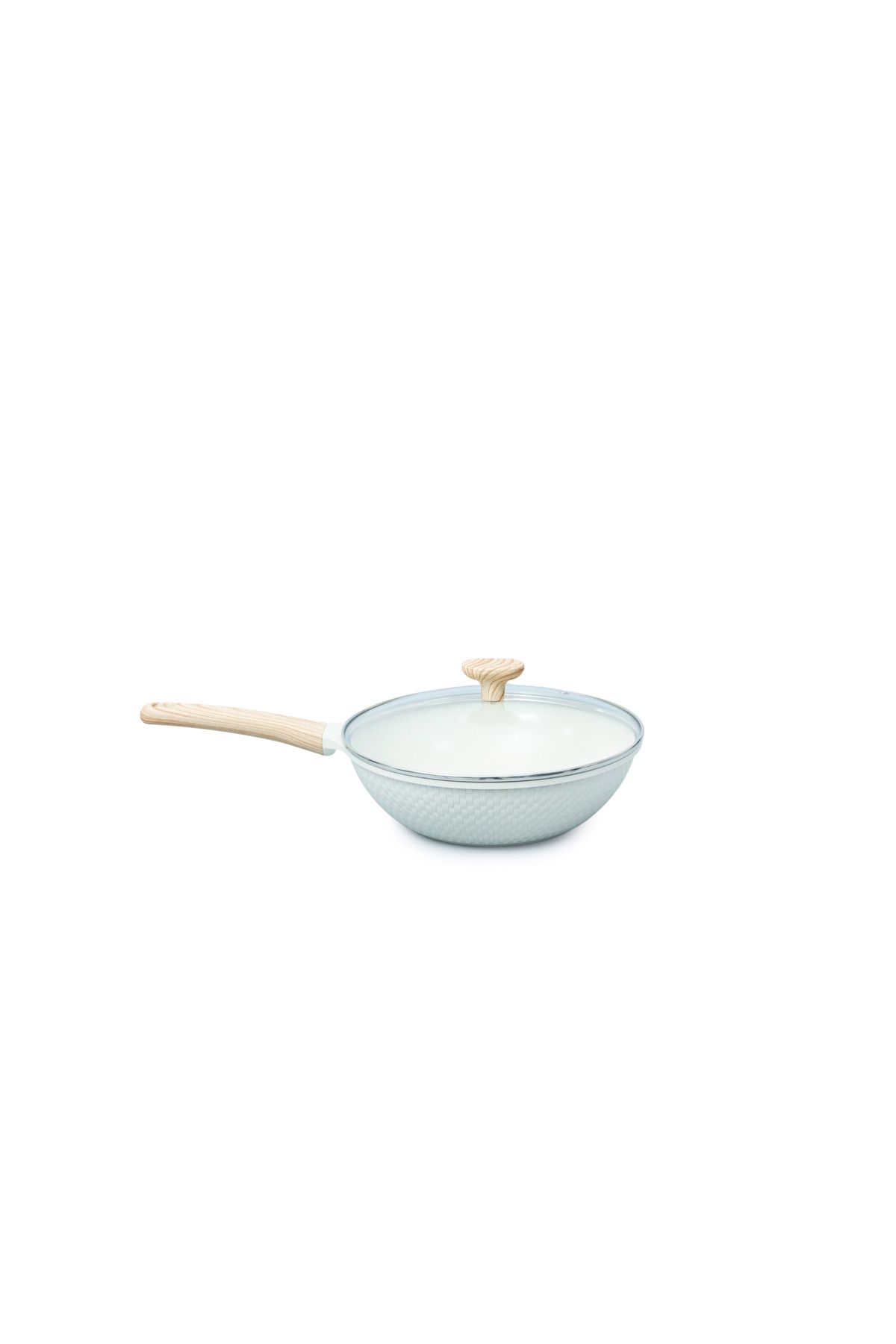 VAV GET-Ceramic Non-Stick Lattice Series 28 CM Wok With Lid – Induction Compatible. 1