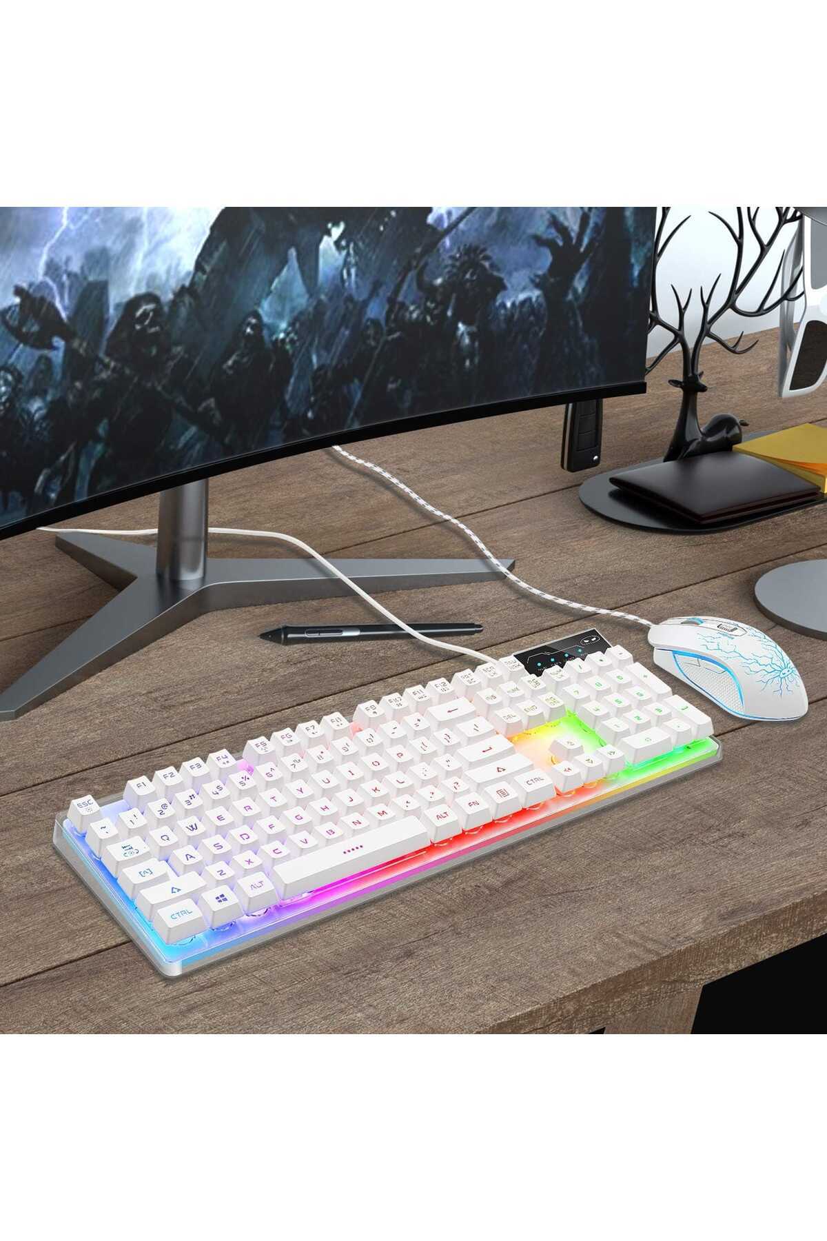 Timebox-Keyboard Kit, RGB Gaming Mouse, 104 keys, wired, 7 colors and lighting modes, Ergonomic Design, Meta 8