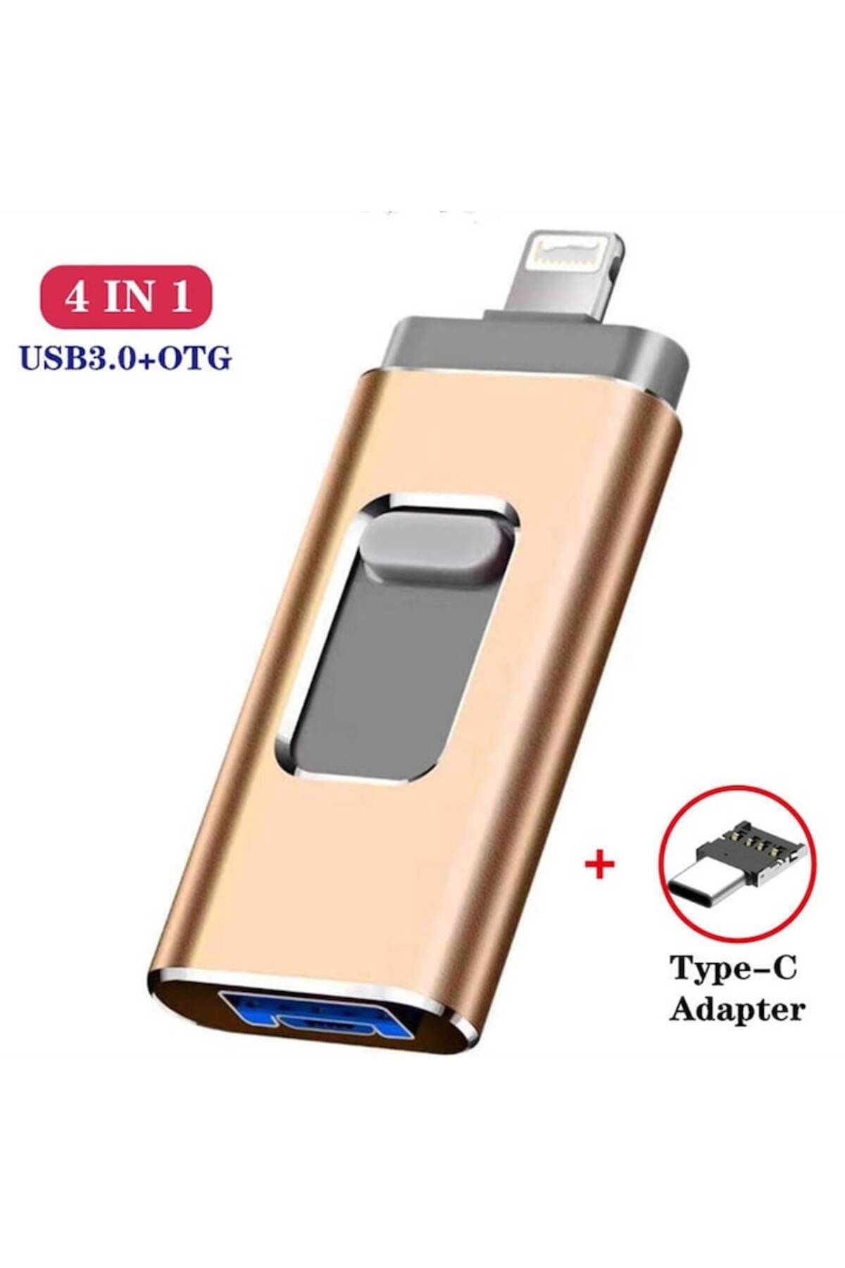 Rexing-Memorie USB 256 GB 4 în 1, Unitate flash iOS și Android, USB tip C, Micro USB 3