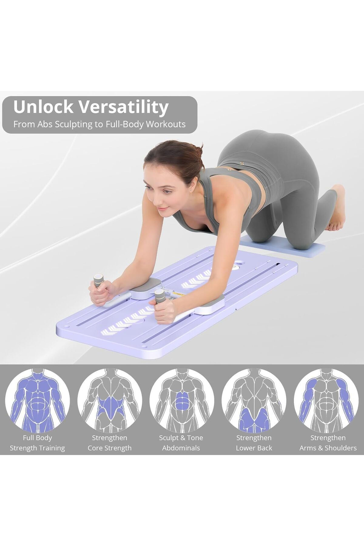 lijiujia-Pilates Reformer Machine with Timer, 5-in-1 Foldable Pilates Equipment for Home and Gym Workouts 5