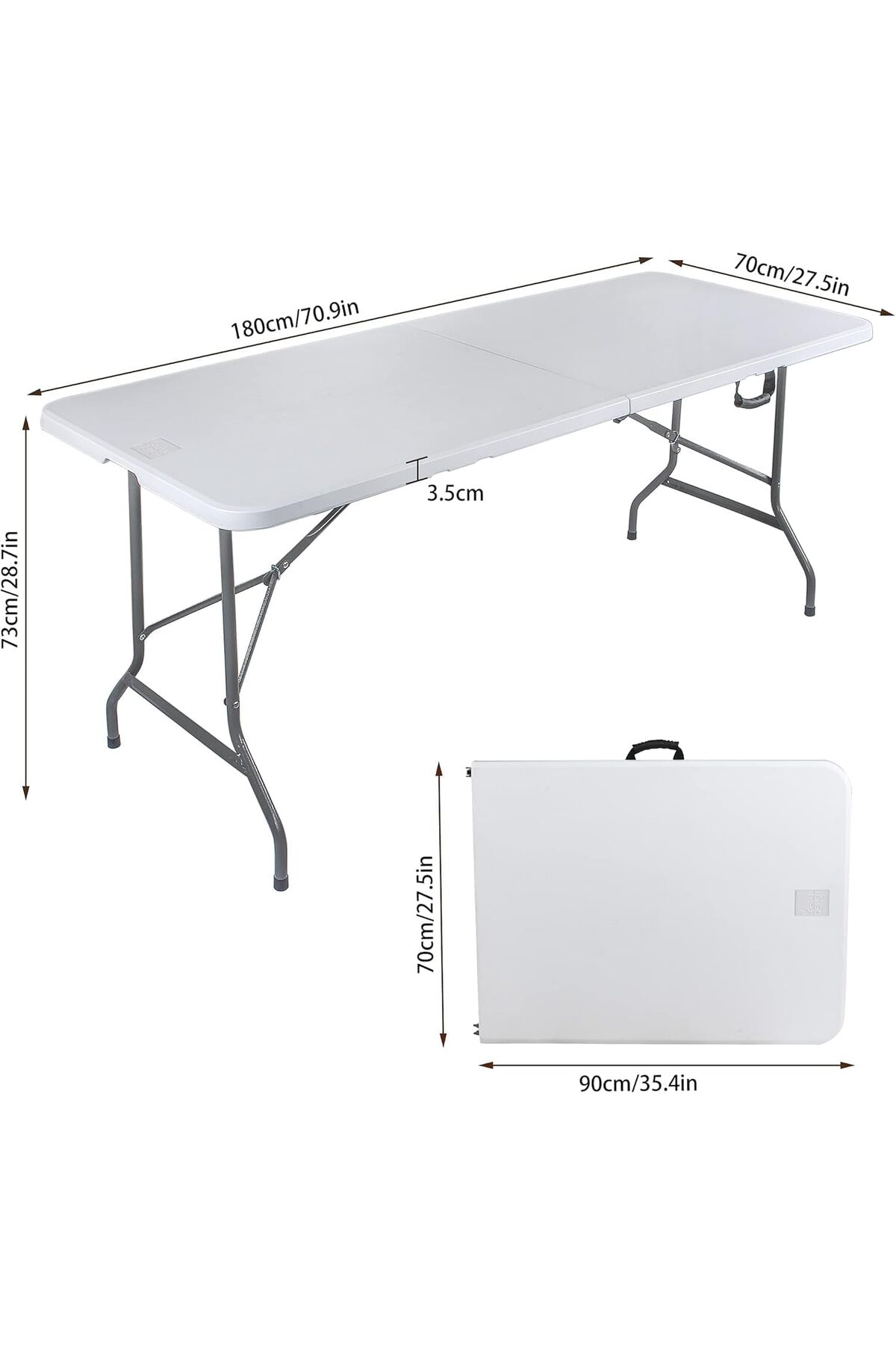 طاولة نزهة قابلة للطي خفيفة الوزن من سكاي تاتش، 180 × 75 سم