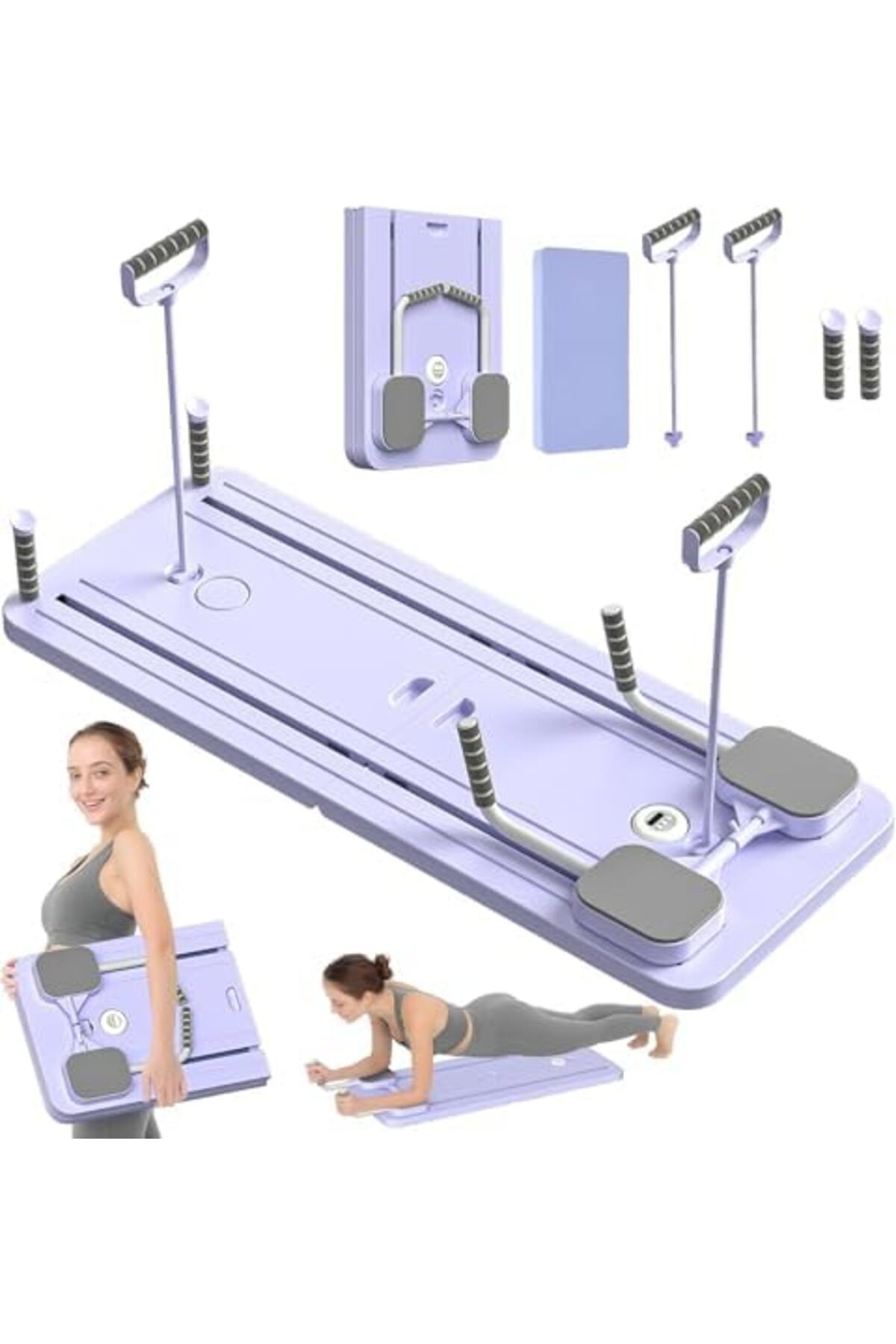 lijiujia-Pilates Reformer Machine with Timer, 5-in-1 Foldable Pilates Equipment for Home and Gym Workouts 2