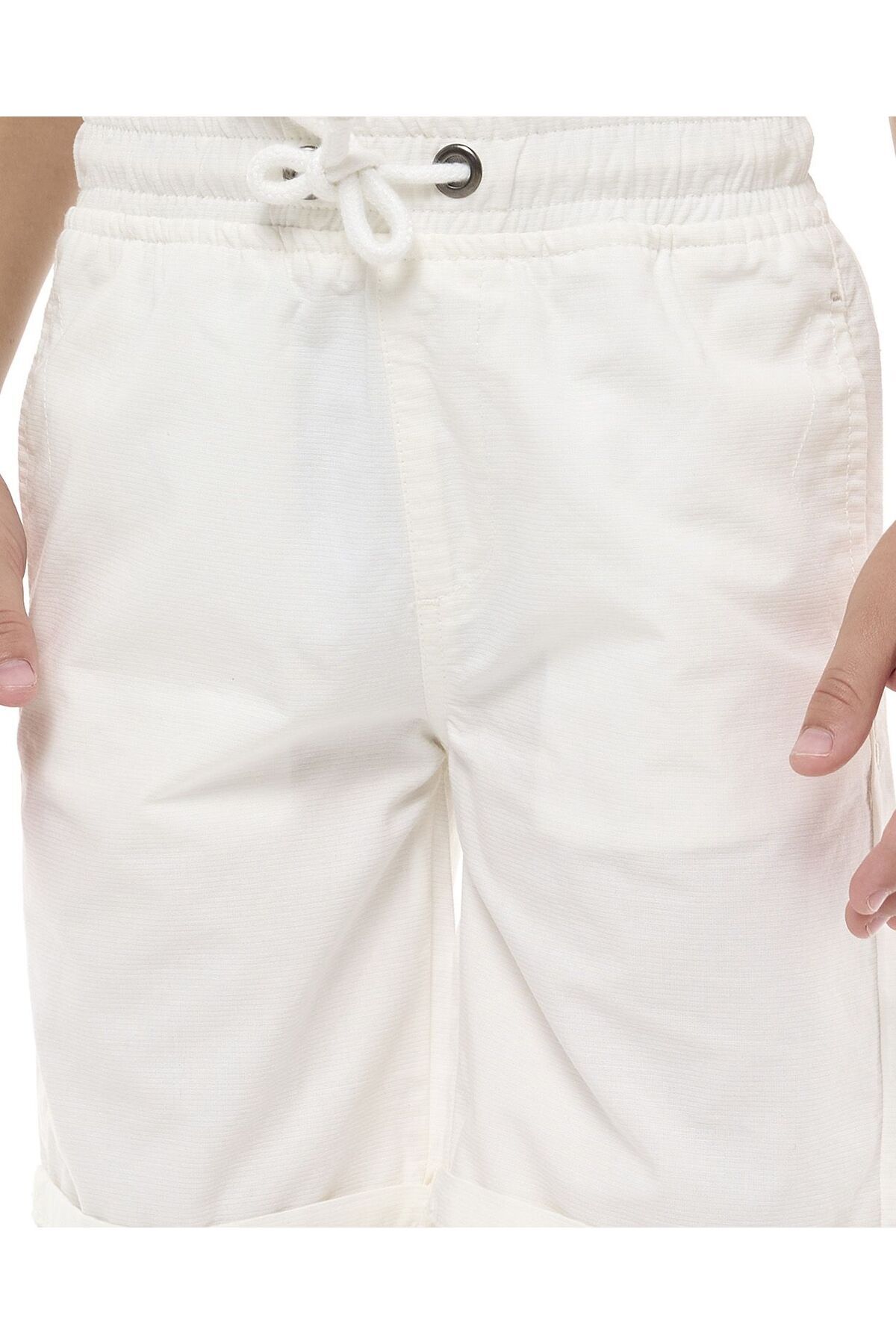 R&B-Solid Shorts with Drawstring Waist 3