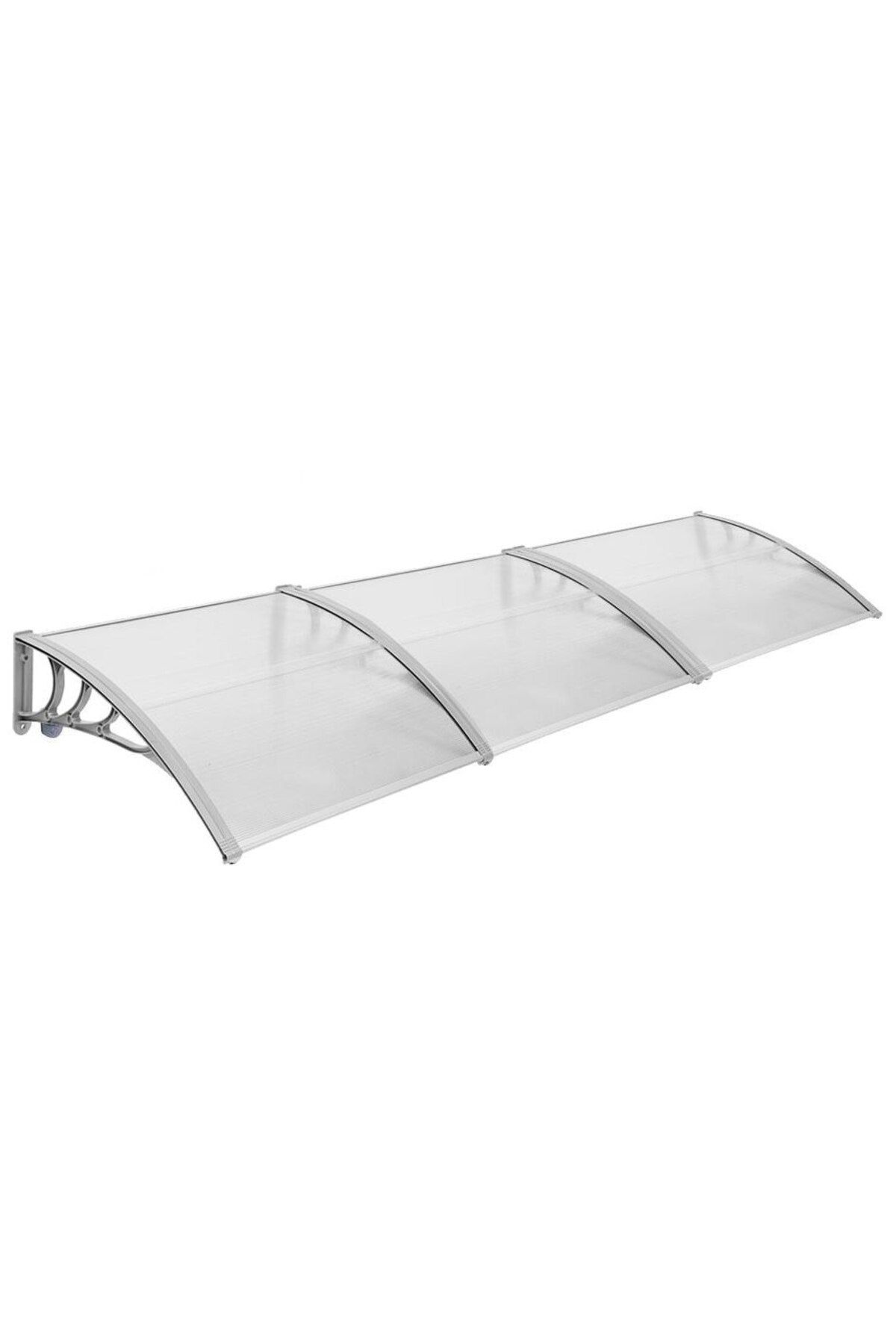 Alma Net Office-Modular Canopy, Gray with Transparent Polycarbonate, 360 x 120 cm 3