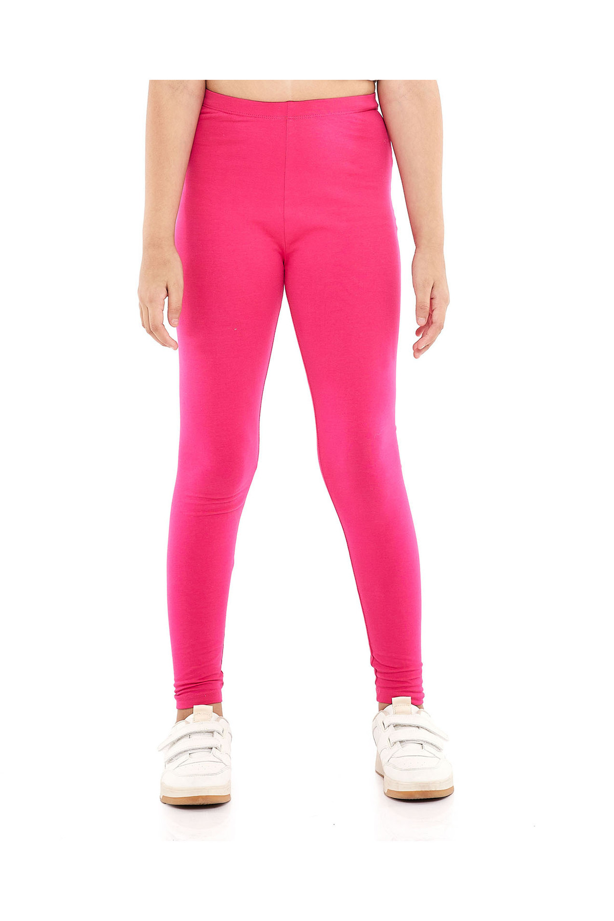 R&B-Solid Leggings with Elastic Waist 2