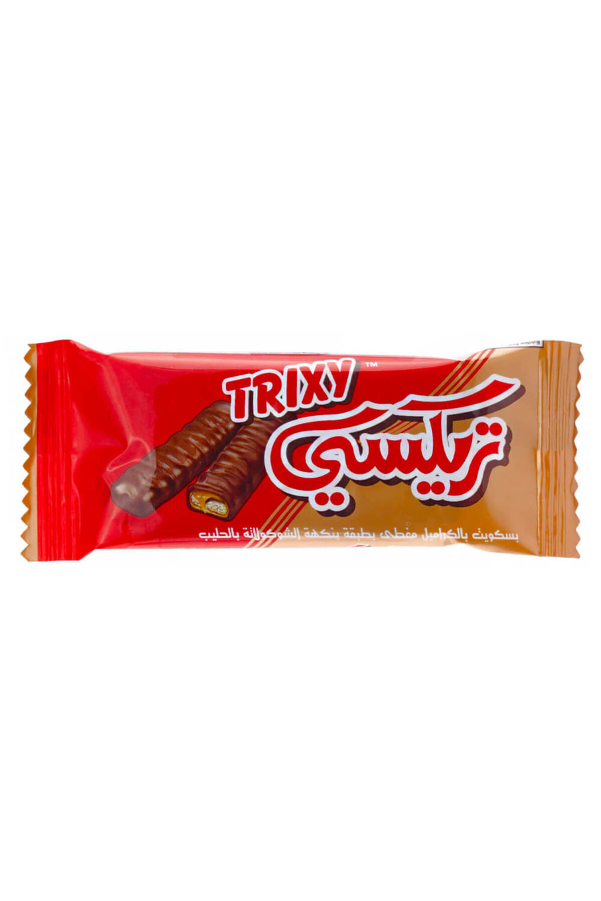 trixy بسكويت الكراميل المغطى بالشوكولاتة، 20 غرام
