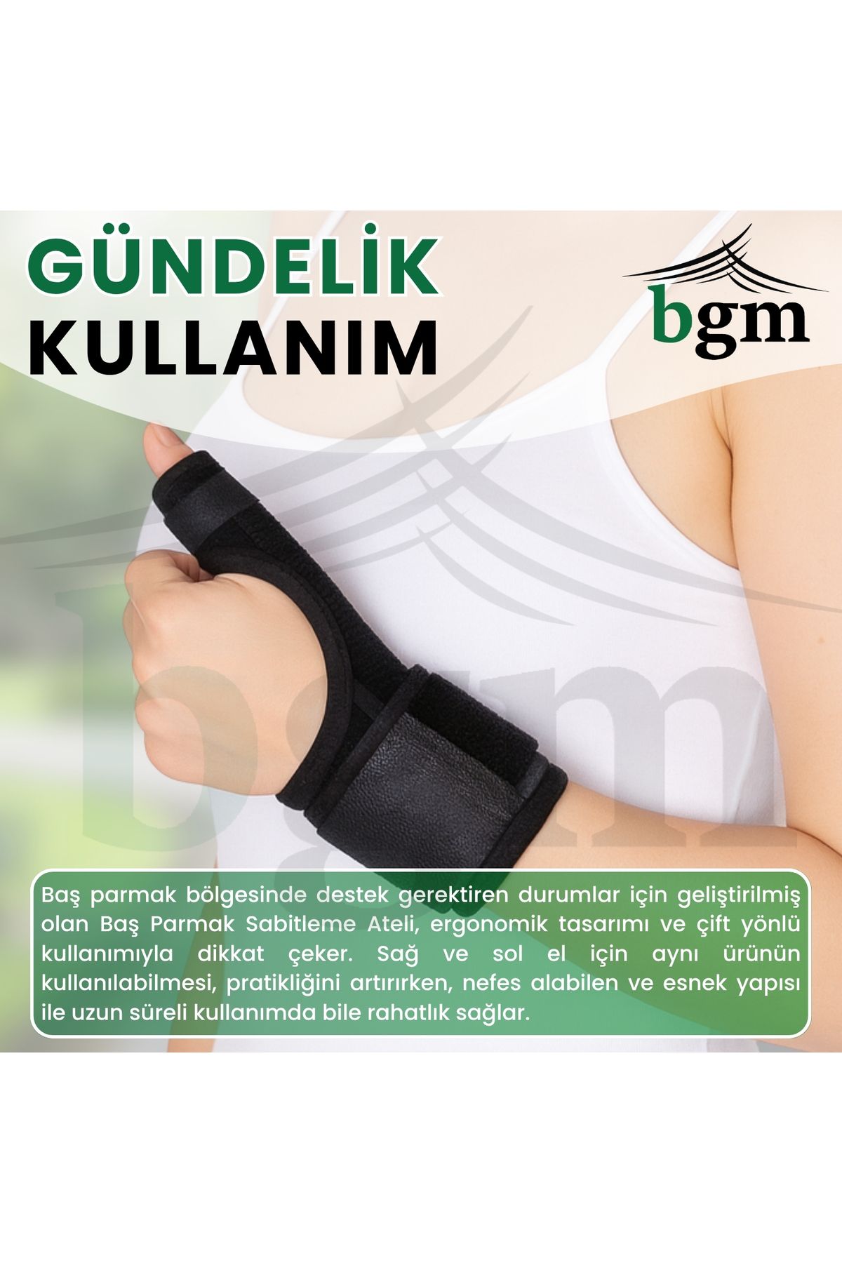bgm-Black Thumb Splint Support Splint Black Dequervain Detection Splint 6