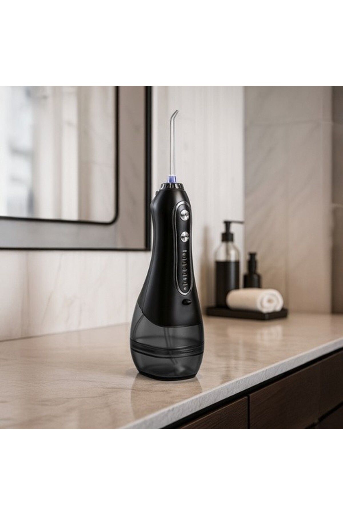 zola-Oral irrigator, 5 modes, 8 heads, 800–1200 pulses/min, 360° tip, charging cable, case included 4