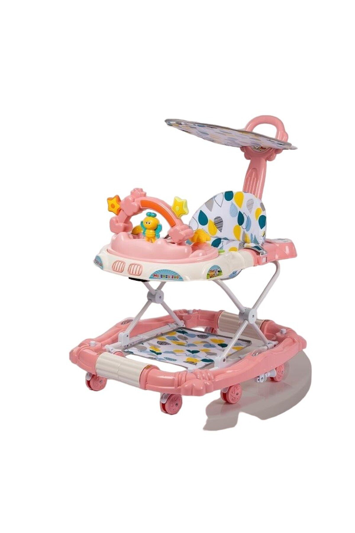 Mixbo-Walker with Toy and Adjustable Handle, Pink 4