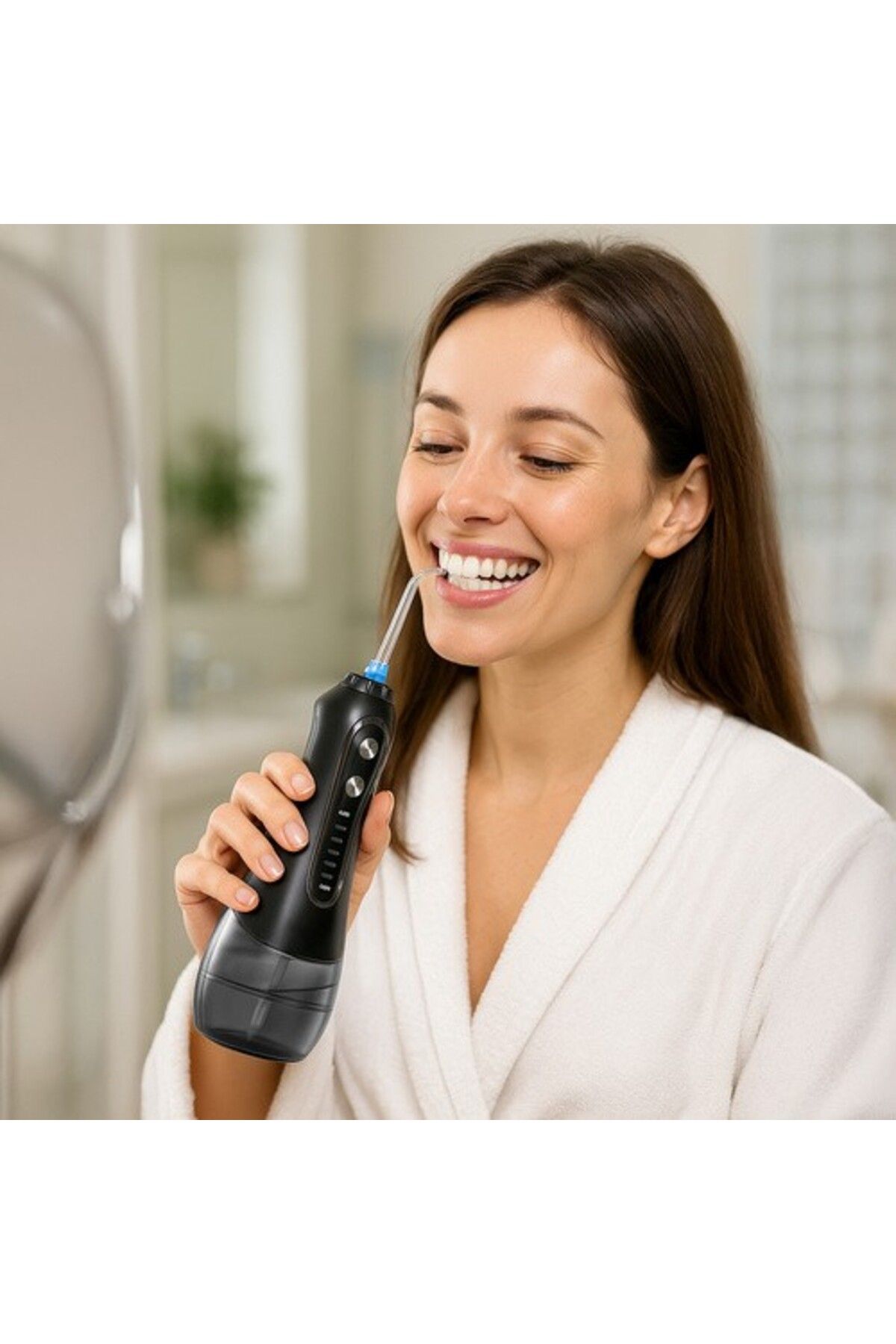 zola-Oral irrigator, 5 modes, 8 heads, 800–1200 pulses/min, 360° tip, charging cable, case included 8