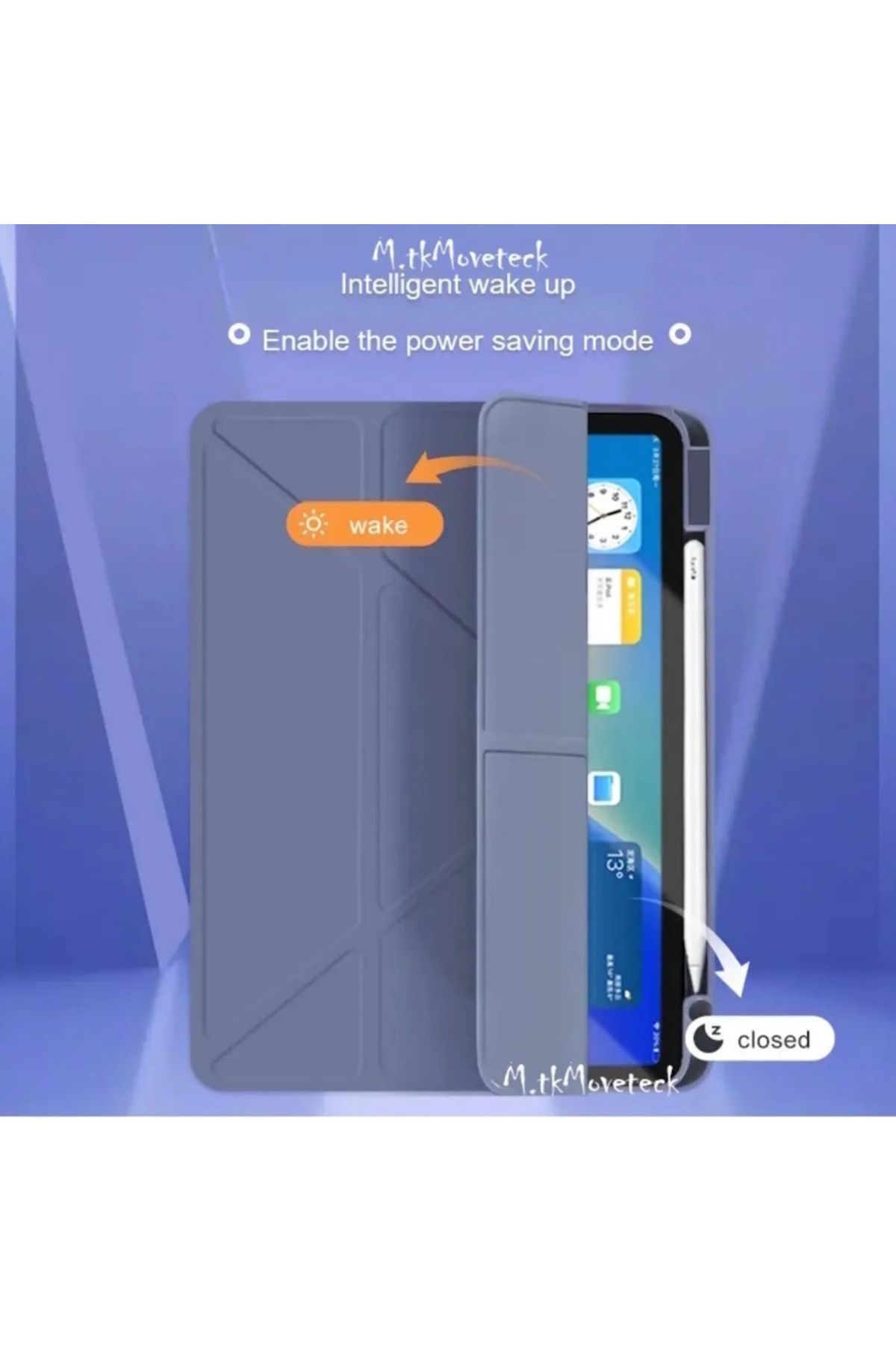 m.tk moveteck-iPad 11 (A16) 2025 10Th Generation 10.9 Compatible Case Soft with Pen Compartment Smart Sleep Mode A3354 A3355 4