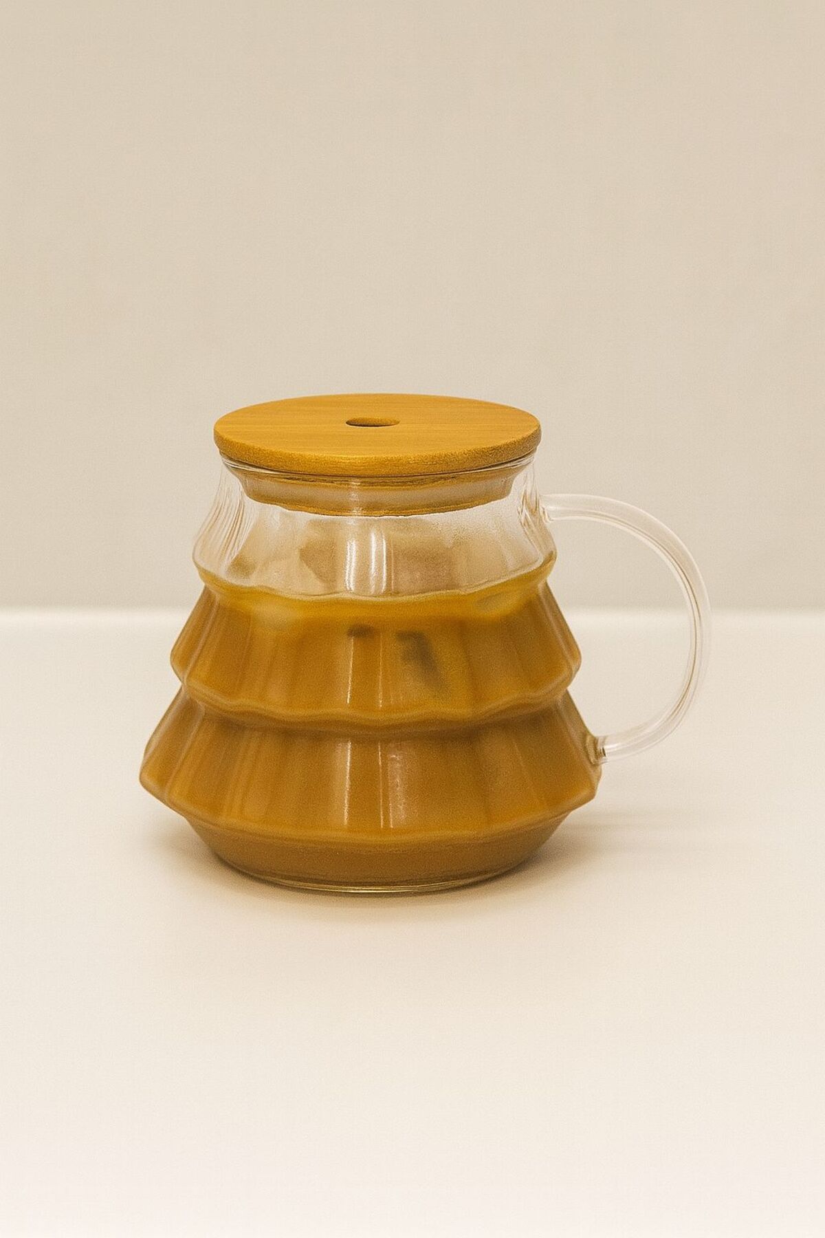 ERKUGO-Pine Tree Model Borosilicate Glass Cup, 400 ml Glass Mug with Handle, Straw Gift 2