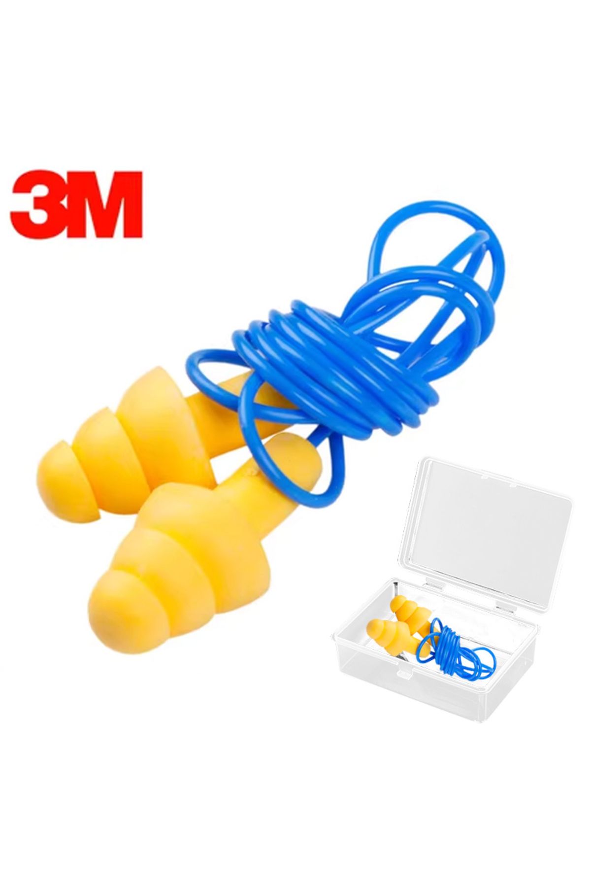 3M-5 pair with case Noise Reduction Earplugs 340-4004 Anti-Noise Swimming Earplugs Noise Insulation 1
