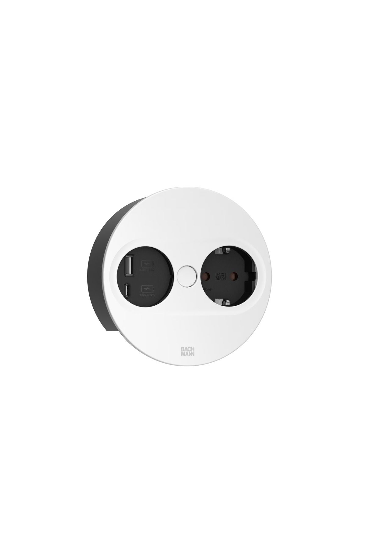Bachmann-TWIST 2 built-in multi-socket, 2 sockets and 2m cord, matt white 4