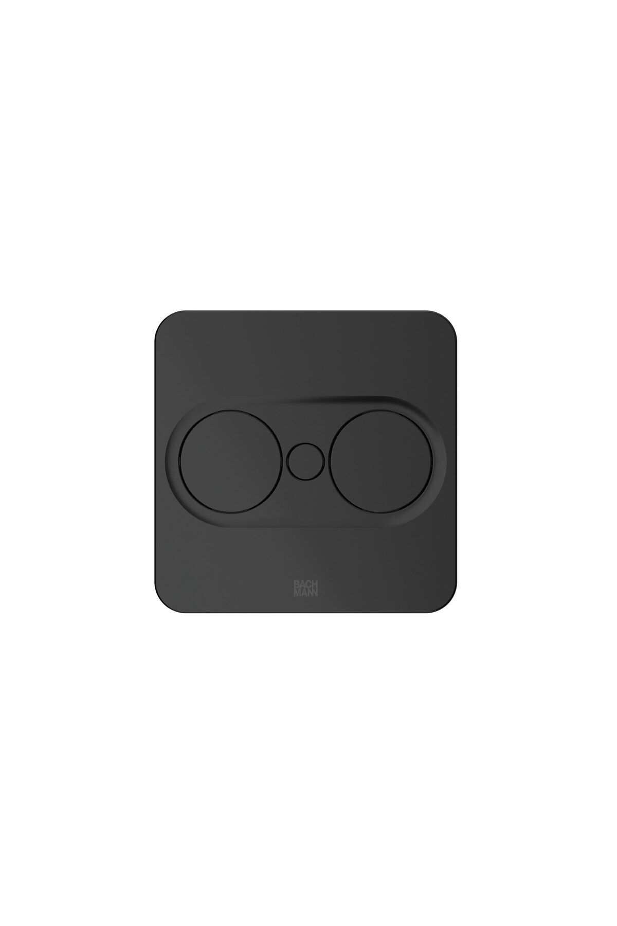 Bachmann-TWIST 2 square built-in multi-socket, 2 sockets and 2m cord, matt black 2