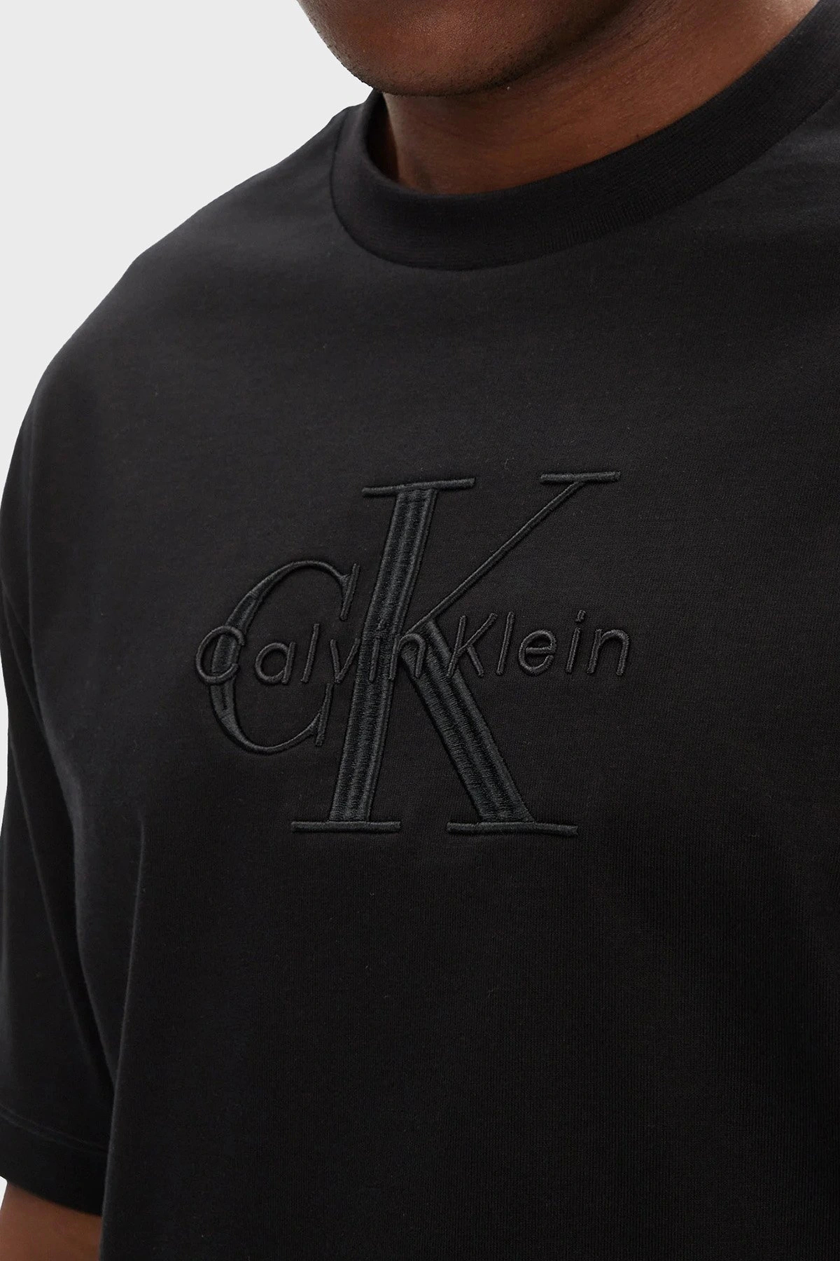 Calvin Klein  Erkek Siyah Baskılı Tişörtler - Görsel 5