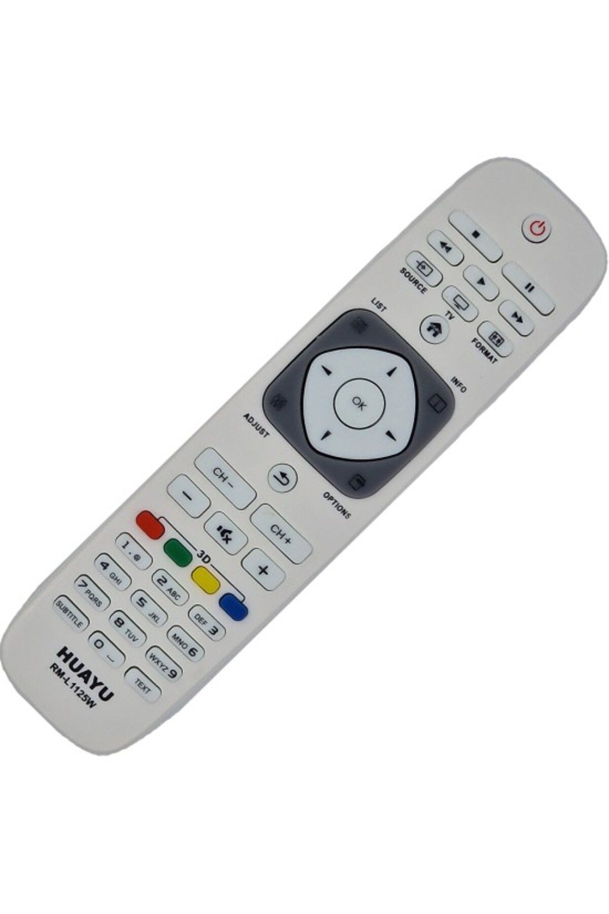 OEM-RM-L1125W Remote control for PHILIPS LCD/LED with codes SAA3010 and PHILIPS (POWER+KEY"1"-SAA30) 1