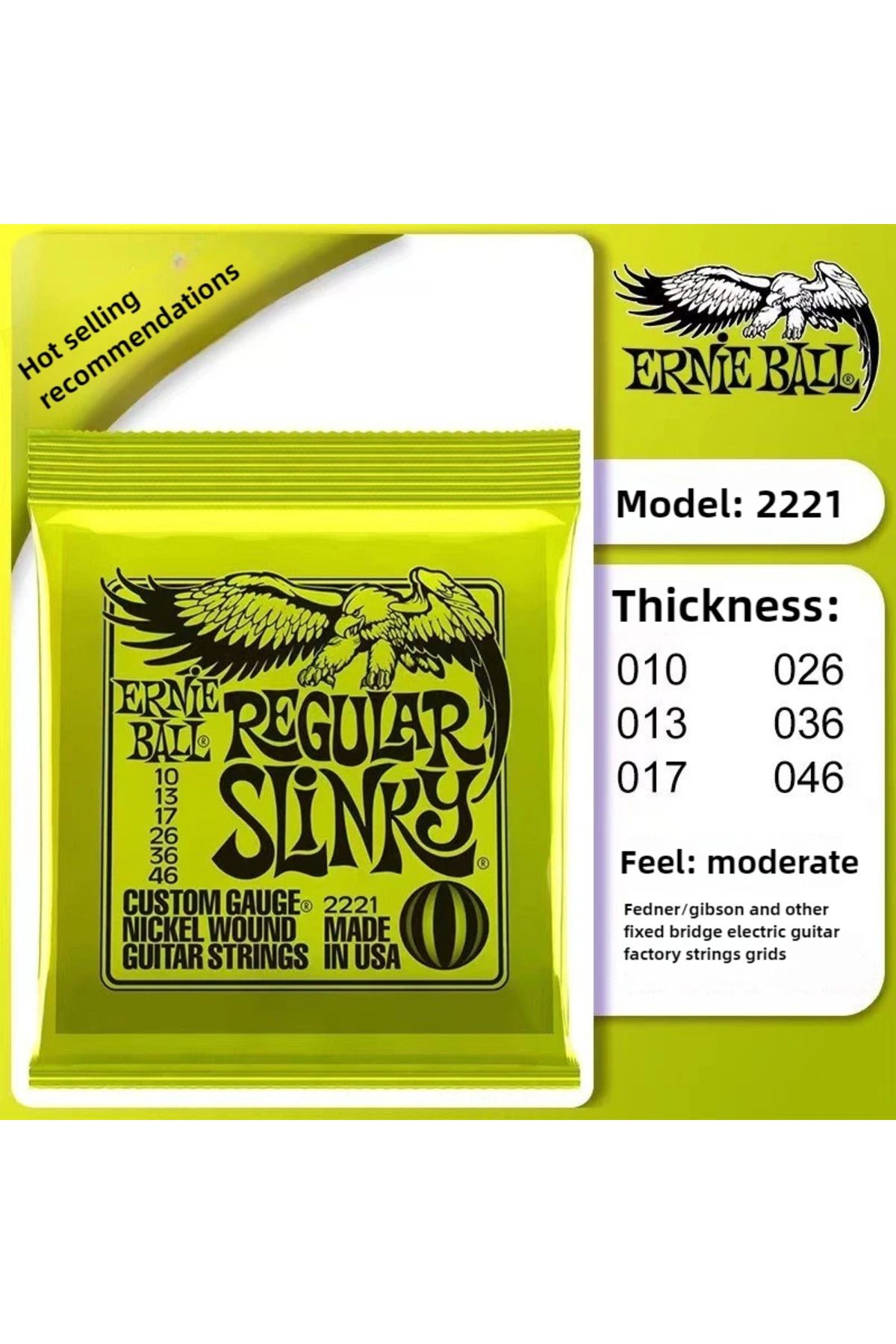 Choice-2221Egs10-46 EB Eagle Electric Guitar Strings Bass Guitar Strings Acoustic Guitar Strings 1