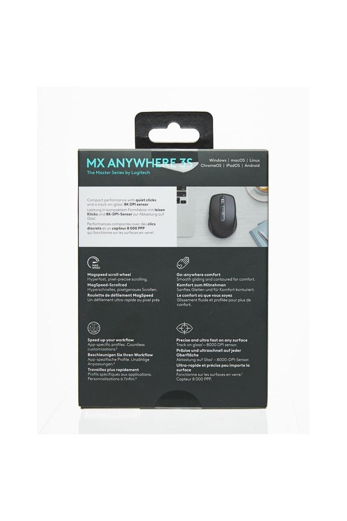logitech-ماوس MX Anywhere 3S اللاسلكي المدمج باللون الجرافيتي 5