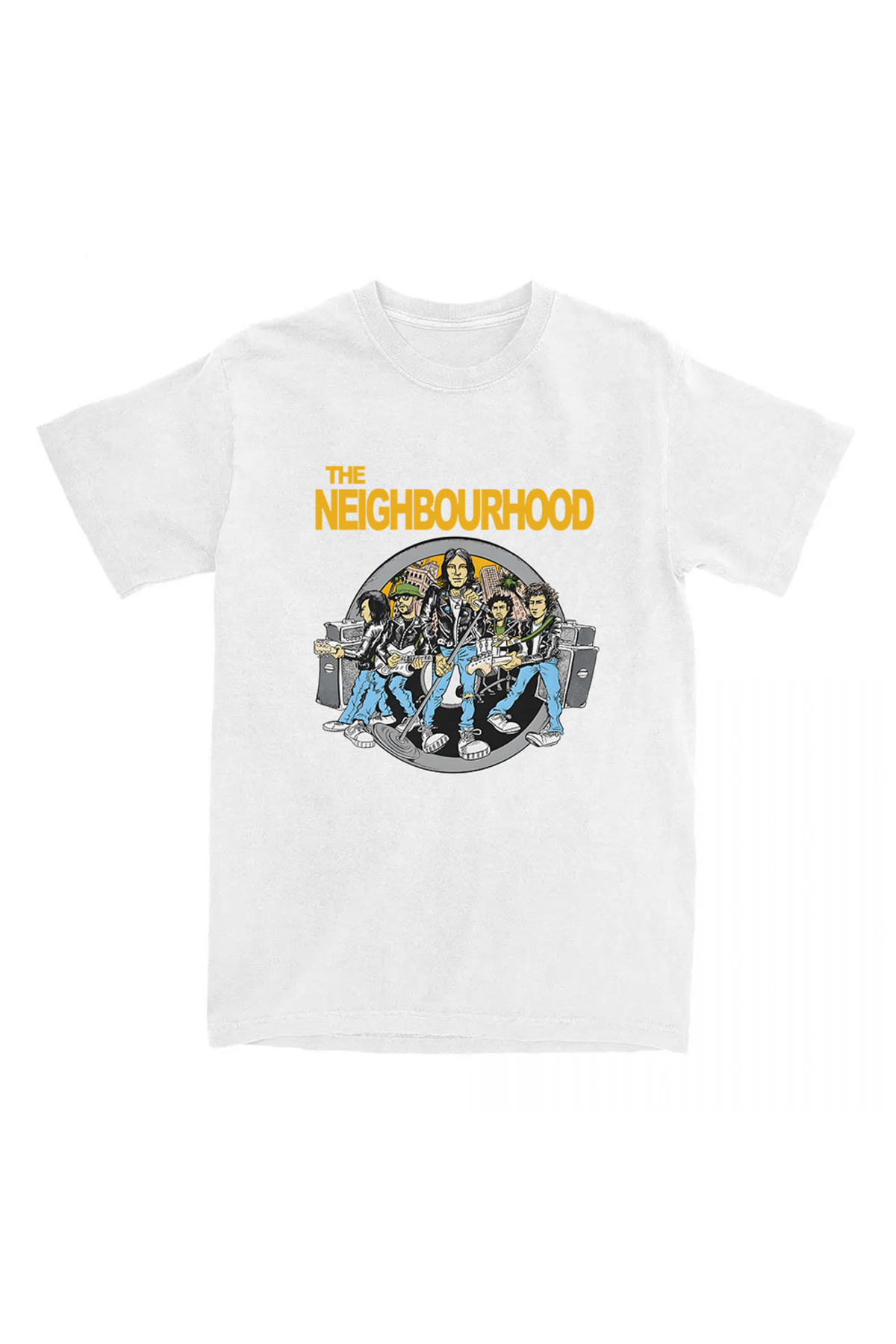 White Neighborhood NBHD Band printed li /Men's Ropa Mujer Raha