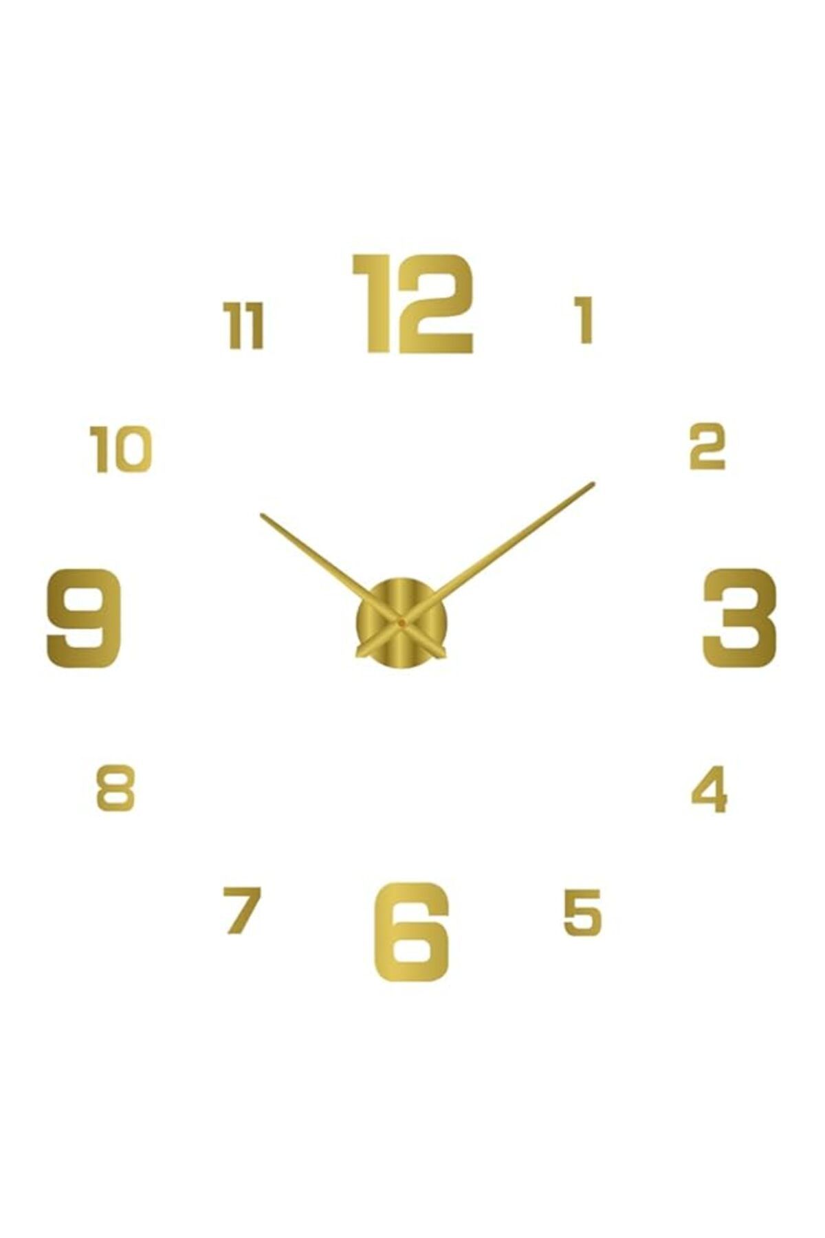 Generic-Maiju 3D DIY Luminous Dial Drill-Free Acrylic Frameless Silent Wall Clock with Number Stickers for 1