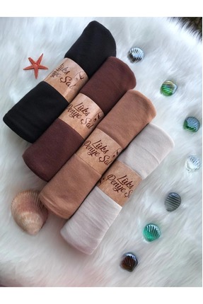 Genel Markalar Penye Şal 4'lü Set (SİYAH - ÇİKOLATA - CAMEL - TAŞ) DÜZ 180 x ...