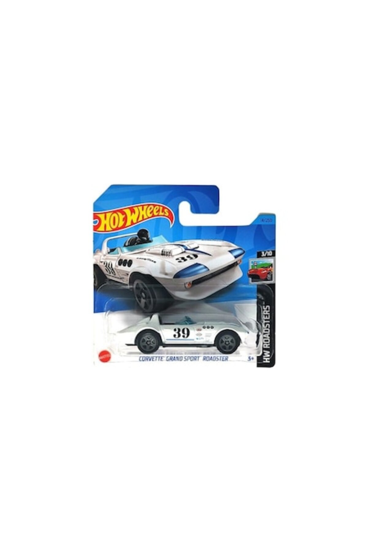 Masinuta metalica Hot Wheels, Corvette Grand Sport Roadster, Colectia 2023, 1:64, Alb