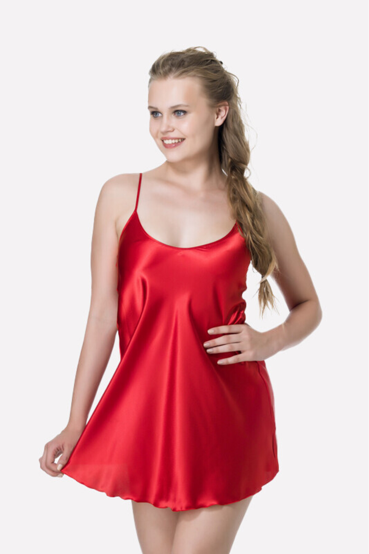 Jumelles Kırmızı Saten Gecelik