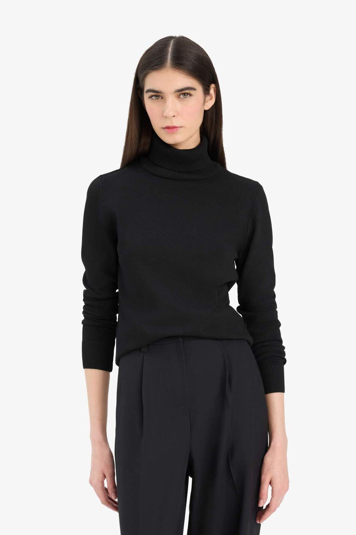 DeFacto-Regular Fit Half Turtleneck Sweater E8498Ax25Wn 4