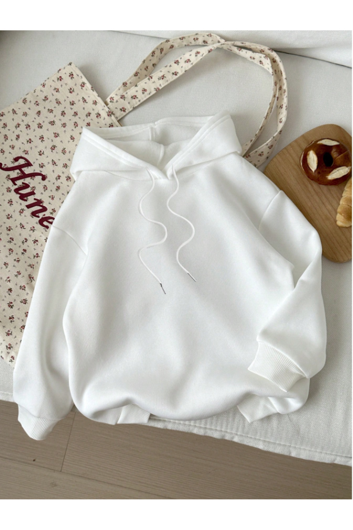 Framgan Unisex Kadın/Erkek Y2k Cherry Kiraz Baskılı Pamuklu Kapüşonlu Sweatshirt Hoodie görsel 2
